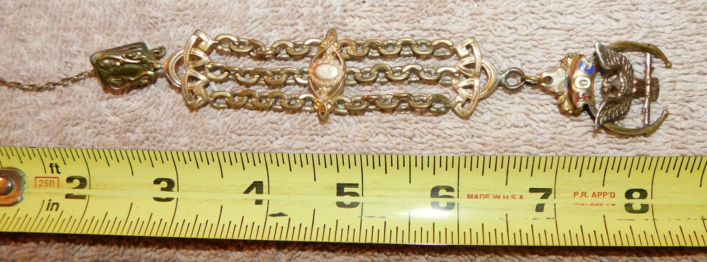 Antique FOE Enamel Fraternal Order Of Eagles Claw Watch Fob Pendant No hallmarks