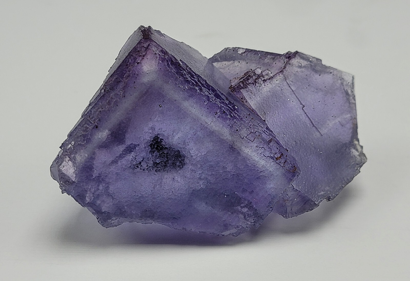 Zoned Purple Fluorite w/Pyrite Inclusions - La Viesca Mine, Asturias, Spain