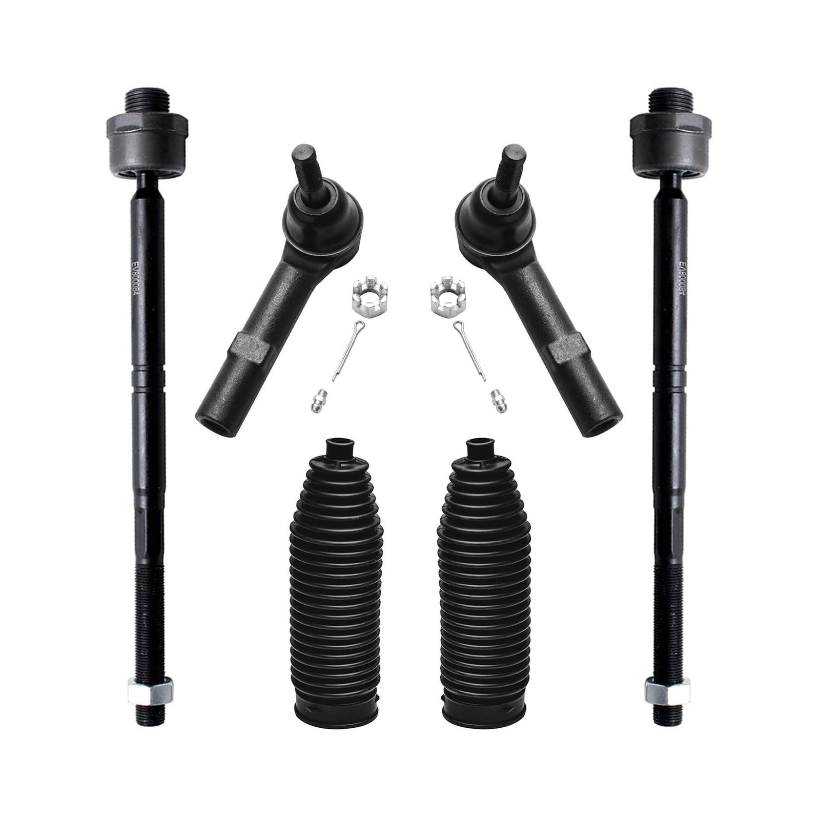 Detroit Axle - Front 6pc Tie Rods Kit for 2007-2013 Chevy Silverado 1500 GMC ...