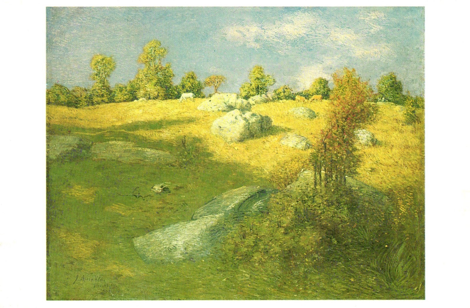 Julian Alden Weir Upland Pasture Postcard