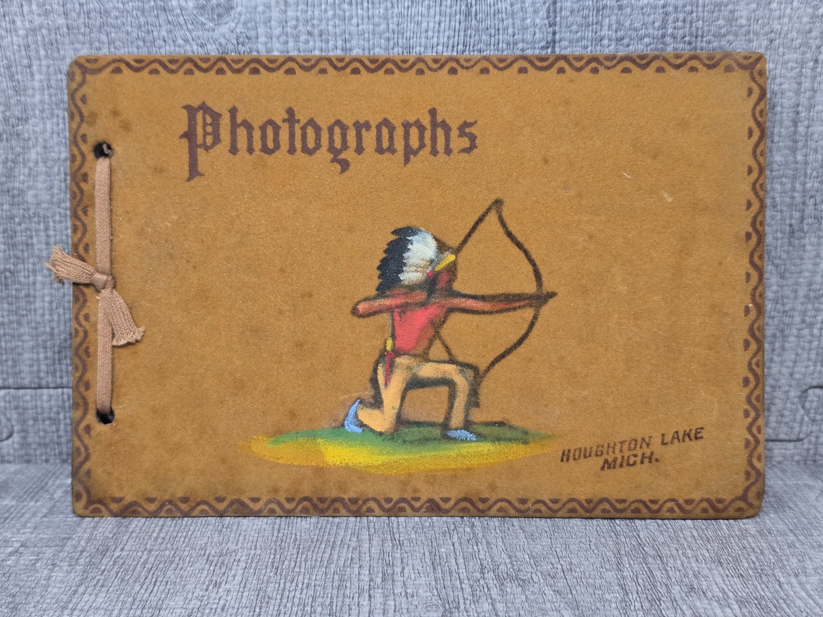 Antique Native American Photo Album 1955 Houghton Lake Michigan