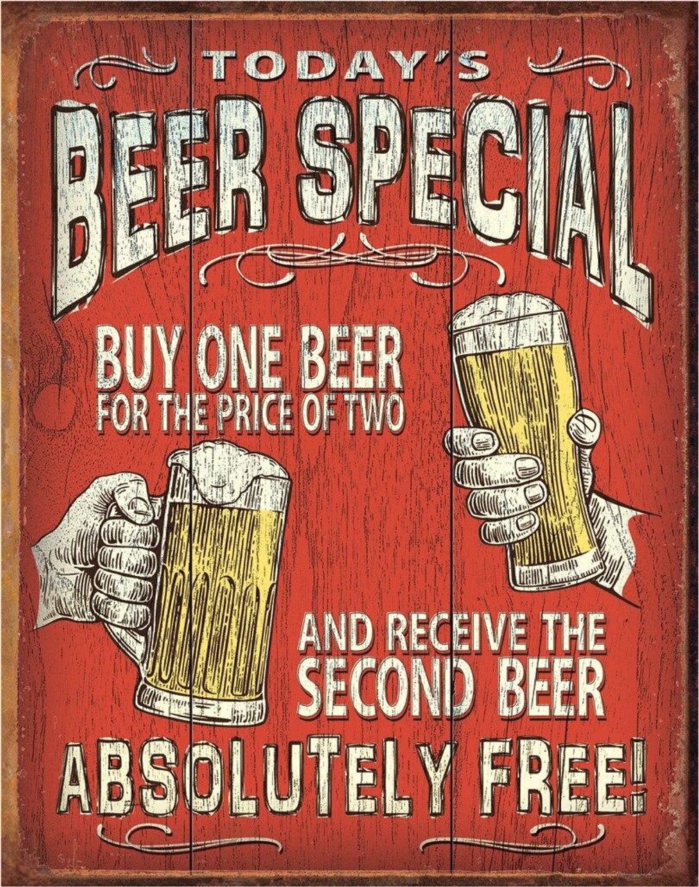 Today\'s Beer Special buy one beer Tin Sign wall decor 12.5\