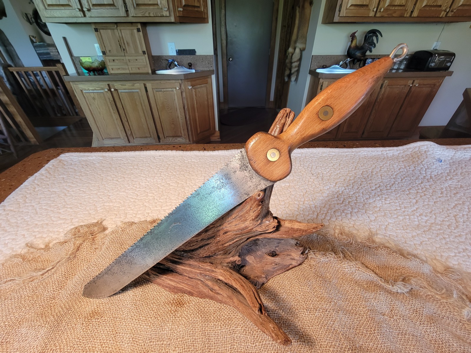 Antique Civil War Era H & C Disston Bread Knife Saw
