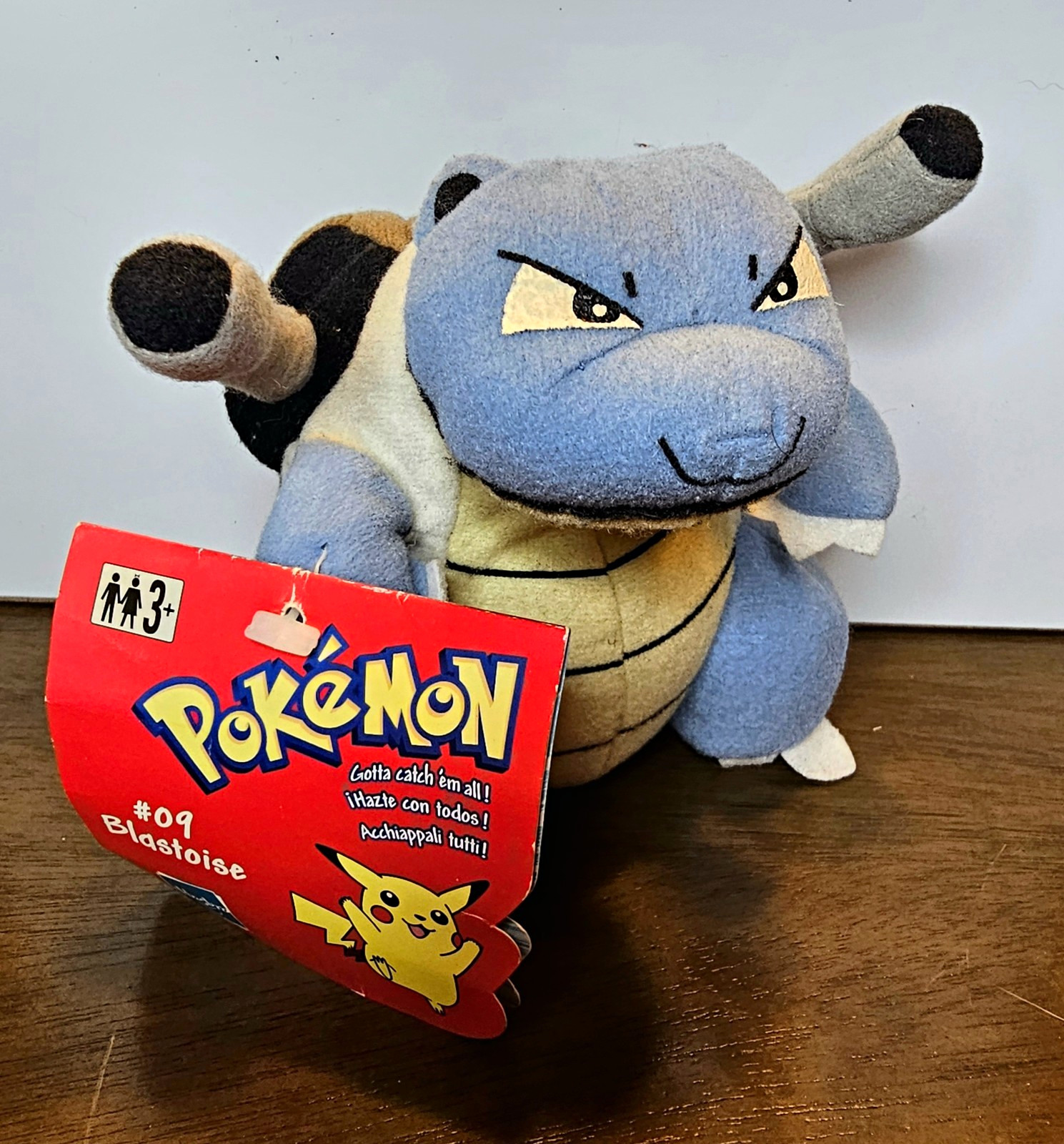 Hasbro Pokemon Blastoise Bean Plush 1999 - UK Import - US Seller - New with Tags