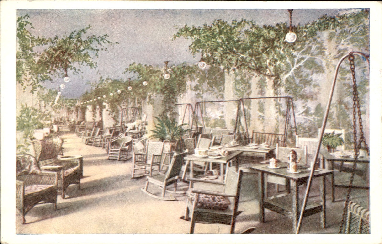 Chicago IL Marshall Field Store Summer Furniture c1910 Postcard bhn