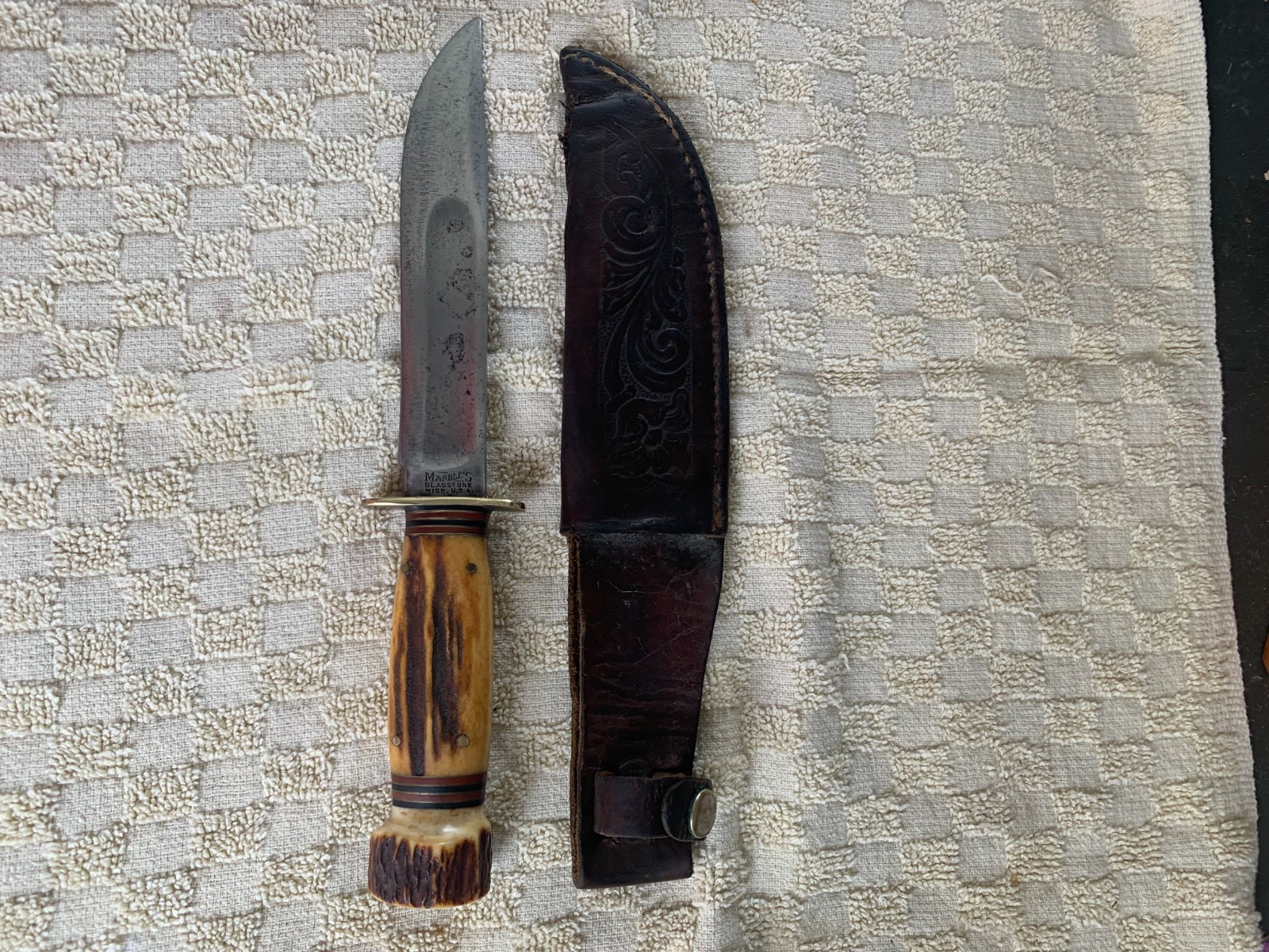 MARBLES VINTAGE KNIFE FULL STAG