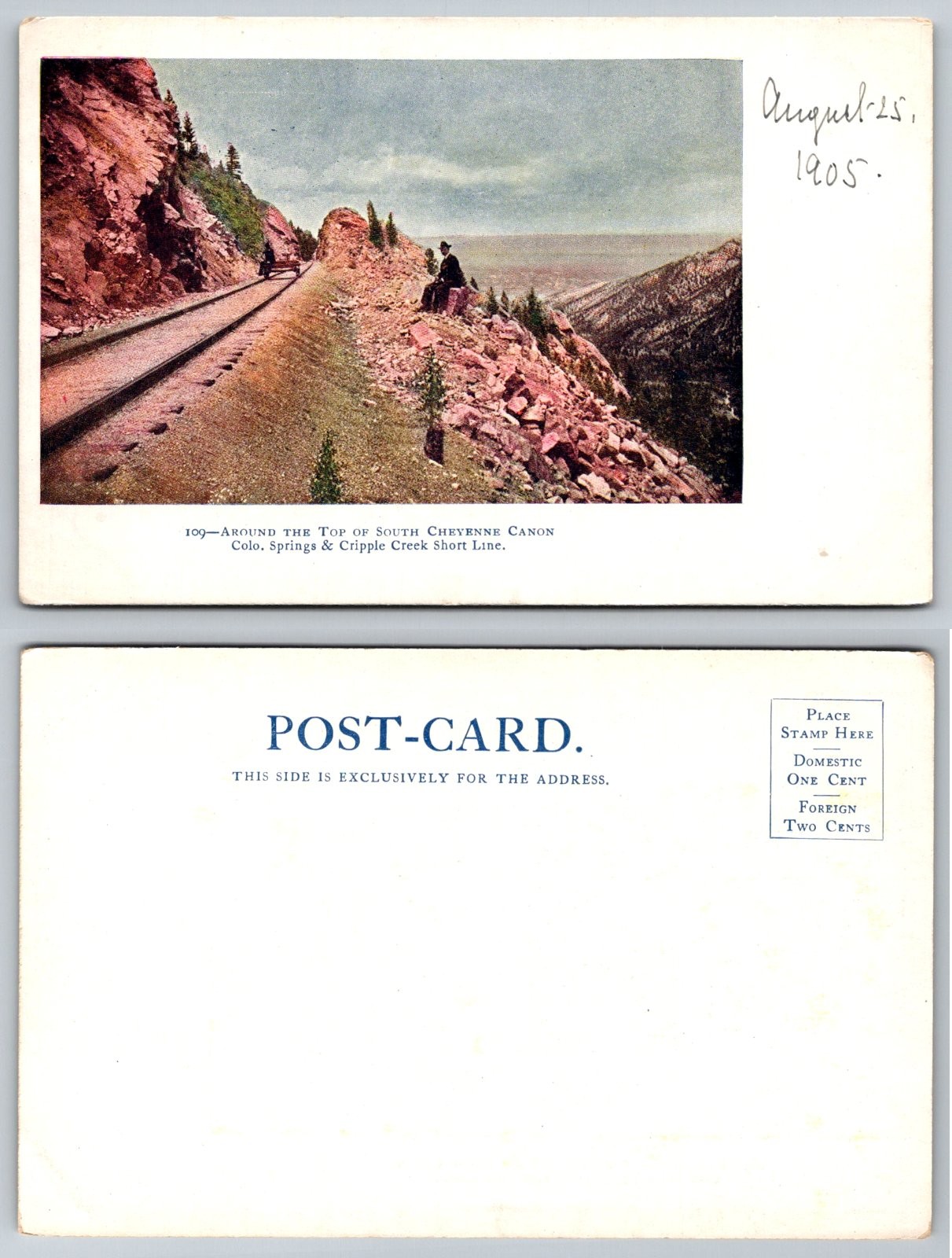 Standard South Cheyenne Canon Colorado Springs Cripple Creek Short Line Postcard