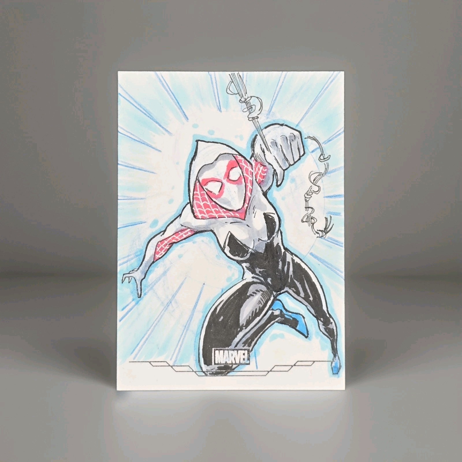 2025 Topps Chrome Marvel Studios GHOST SPIDER Sketch 1/1 GEORGE VEGA SPIDER-GWEN