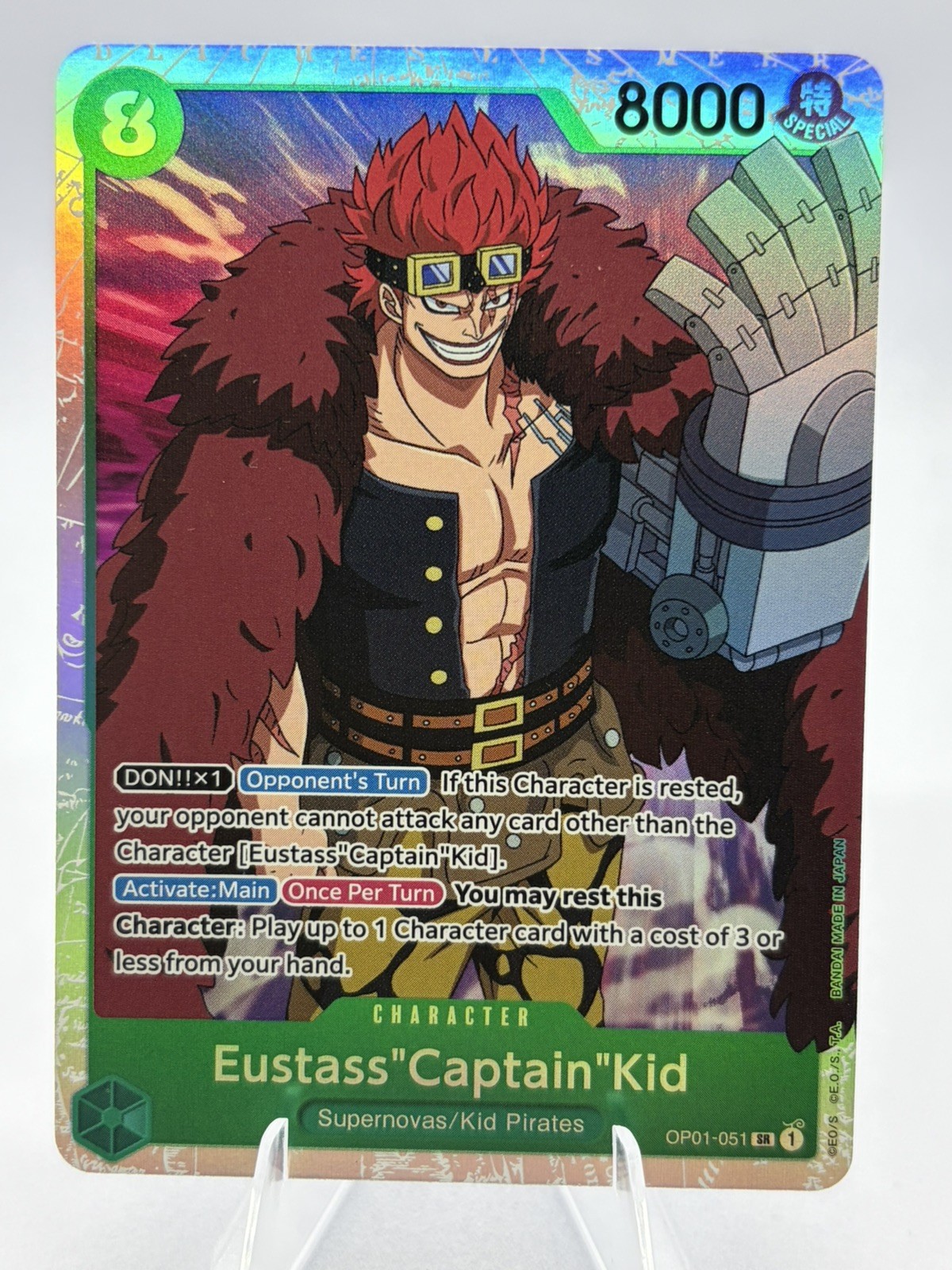 One Piece TCG OP01-051 Eustass Captain Kid (Super Rare) English NM