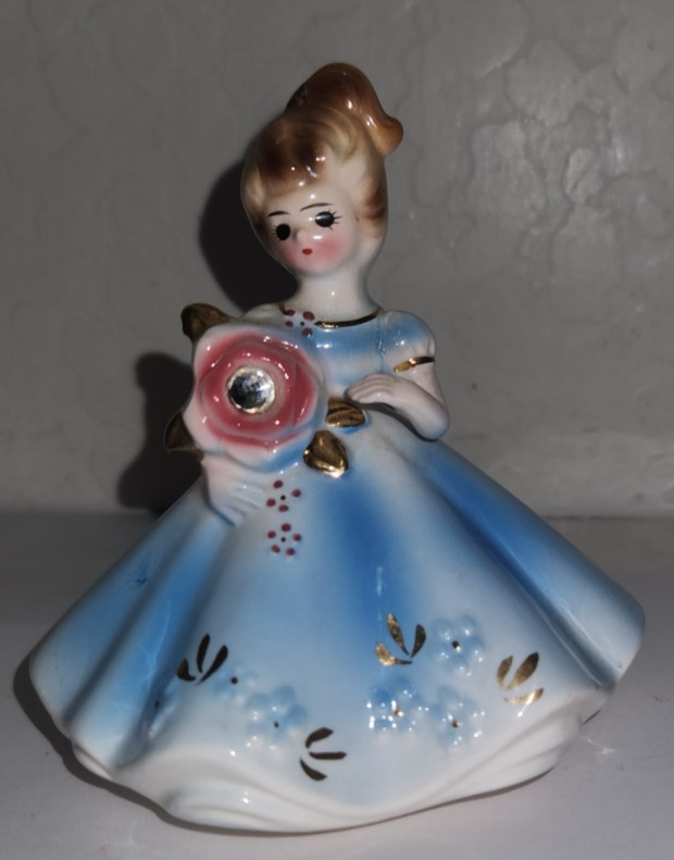 Vtg Josef Originals APRIL Birthstone Diamond Girl Figurine Japan