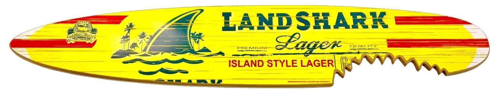 LANDSHARK SURFBOARD - Actual Size 46.5 in x 9. 28 in x ½ in
