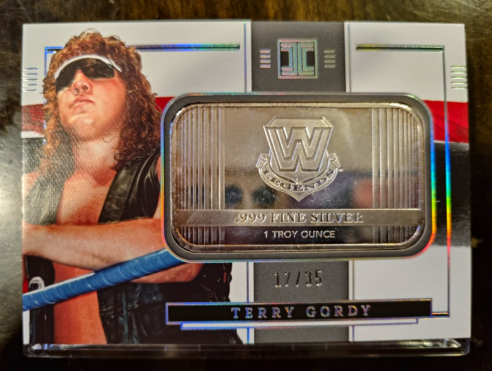 2022 Panini Impeccable WWE - WWE Logo - Terry Gordy  #14 - Silver Bar /35