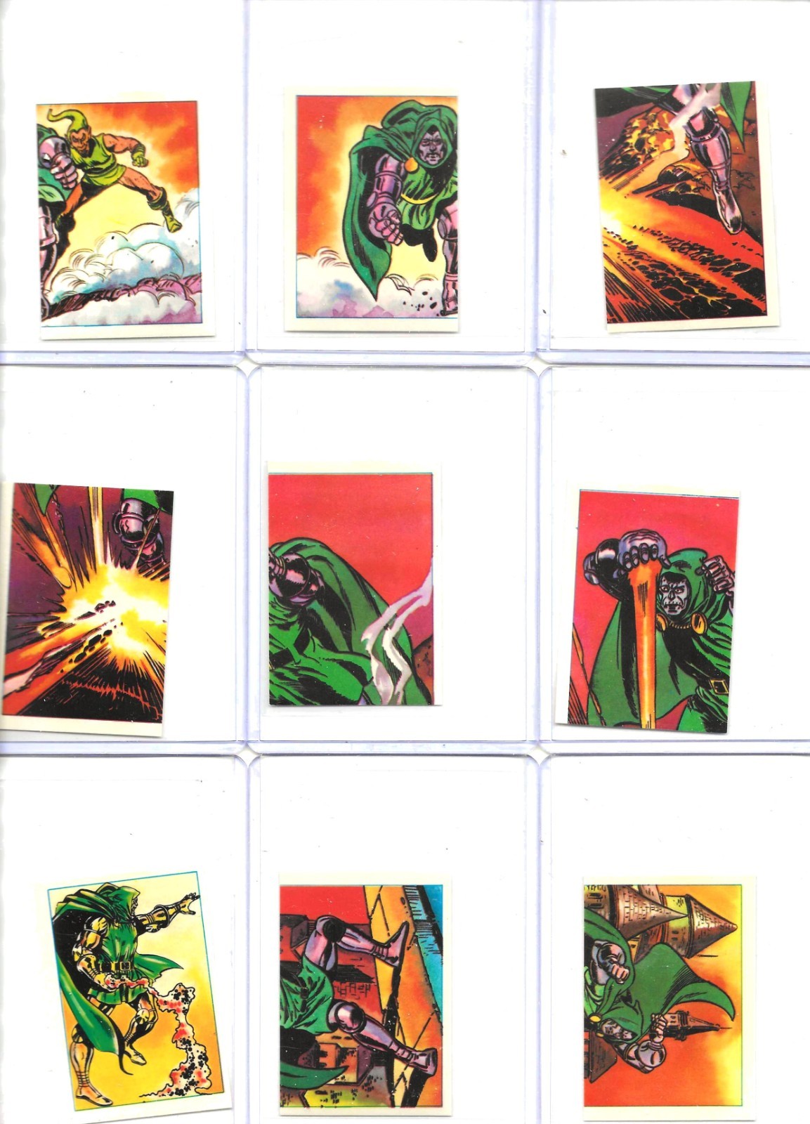 1984 Marvel Super Heroes Secret Wars Stickers Non Sport Lot 9 NM+ W/All Doom