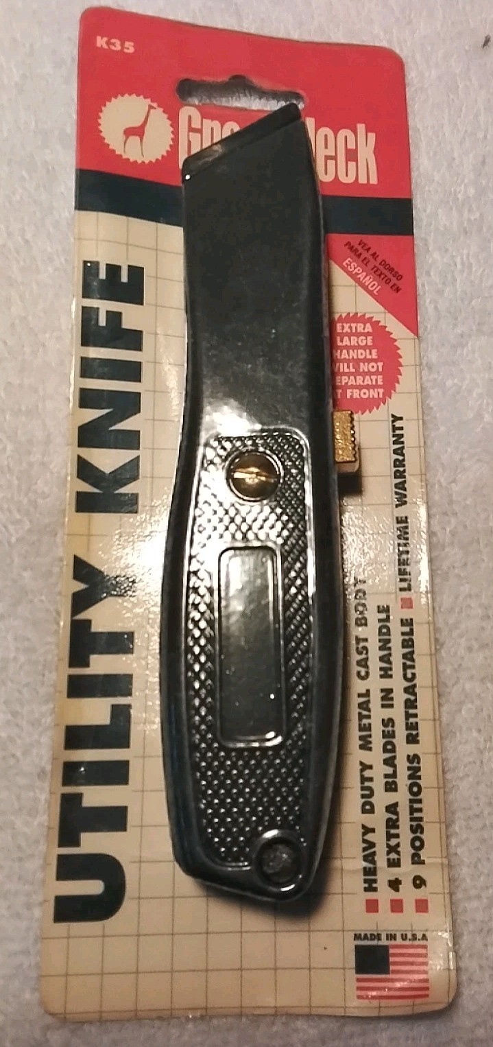 K35 GREAT NECK METAL USA UTILITY KNIFE USA 🇺🇸