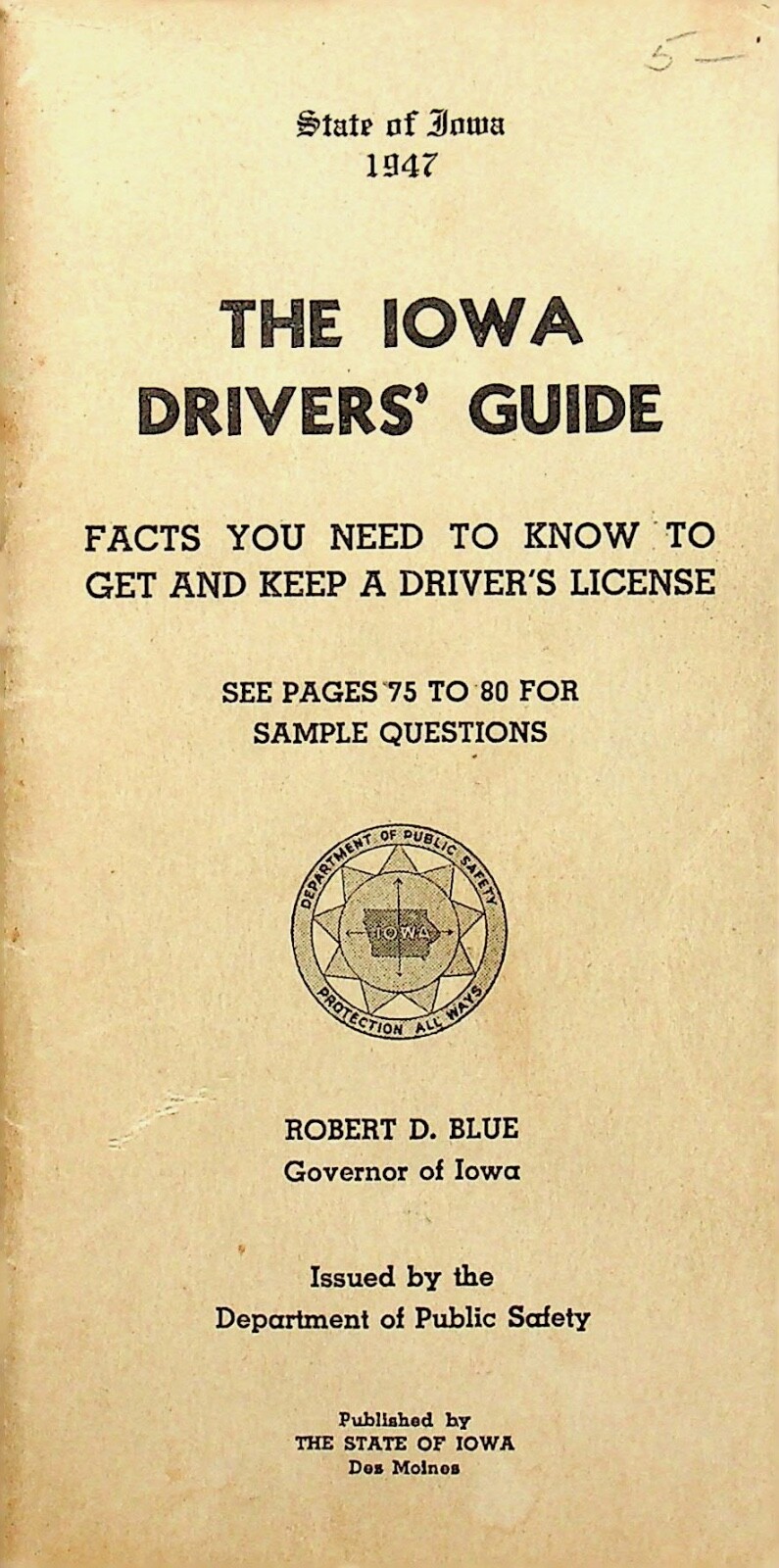1947 Iowa Driver\'s Guide - E6D