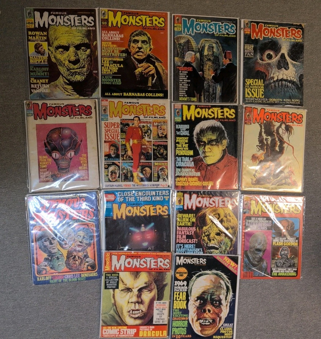Famous Monsters Of Filmland Lot Of 14
