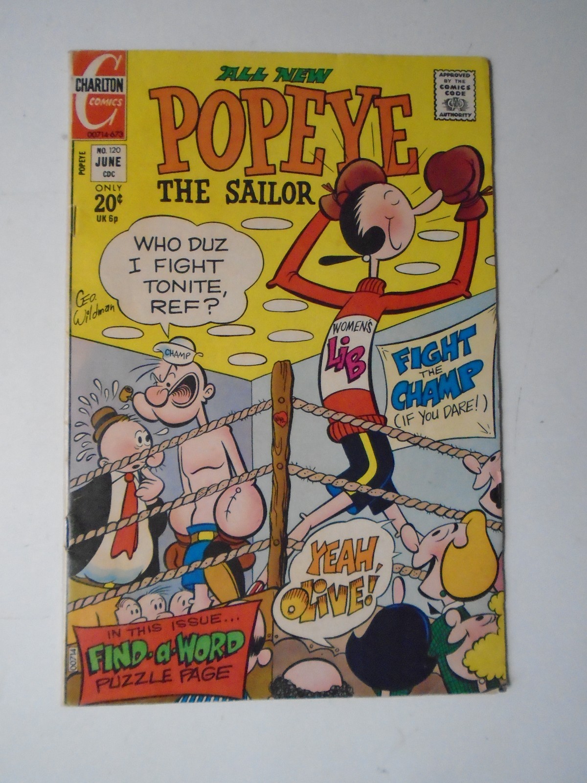 Popeye The Sailor #120 - Charlton Comics - VG+