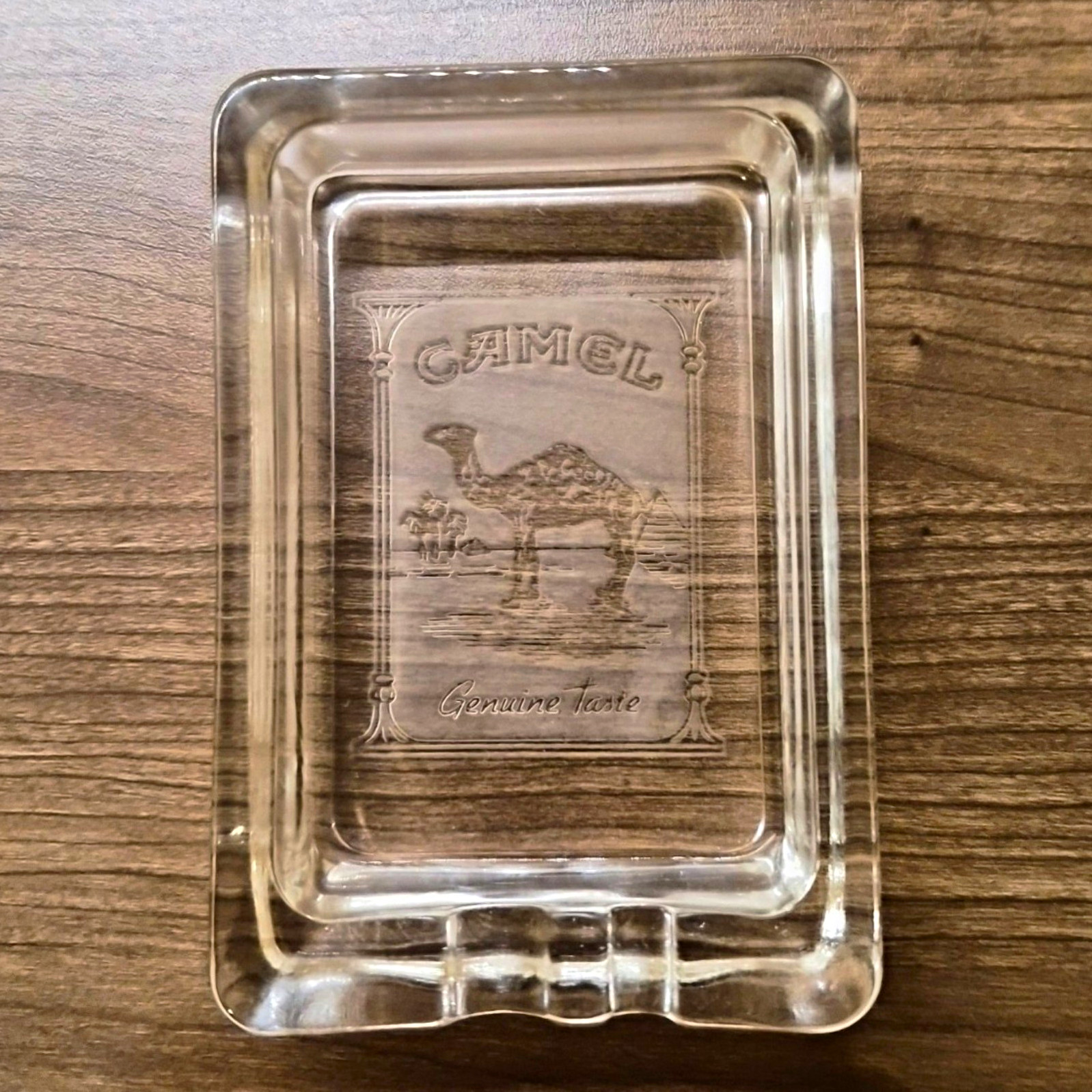 Vintage Camel Genuine Taste Glass Ashtray NOS Unused Original Shipping Box