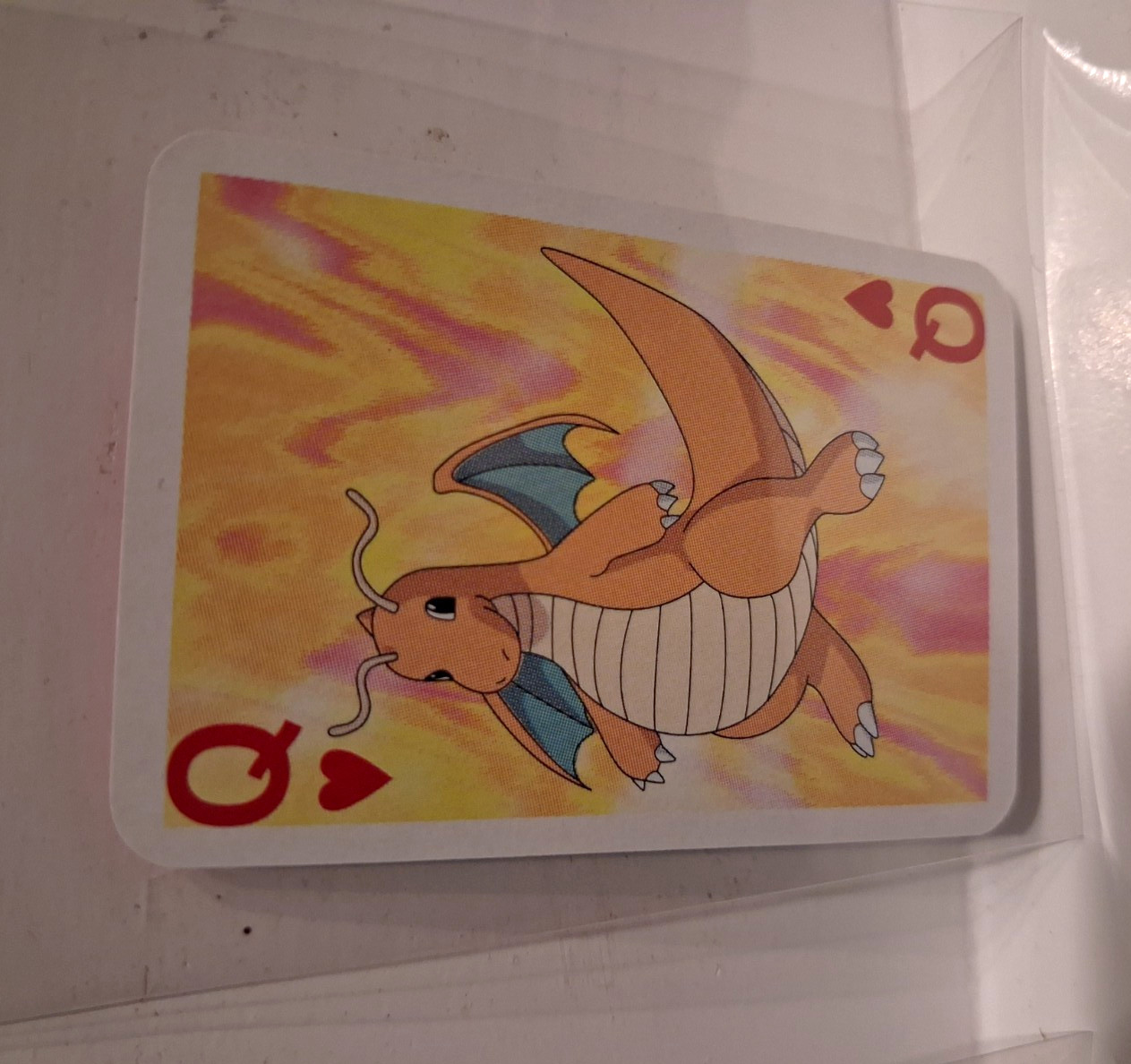 Nintendo Pokémon Mini Playing Card Dragonite Queen of Hearts 1999 Card Only