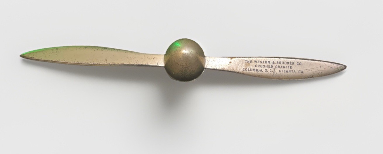 Vintage B&B St Paul Propeller Letter Opener Weston & Brooker Granite 1920-1940