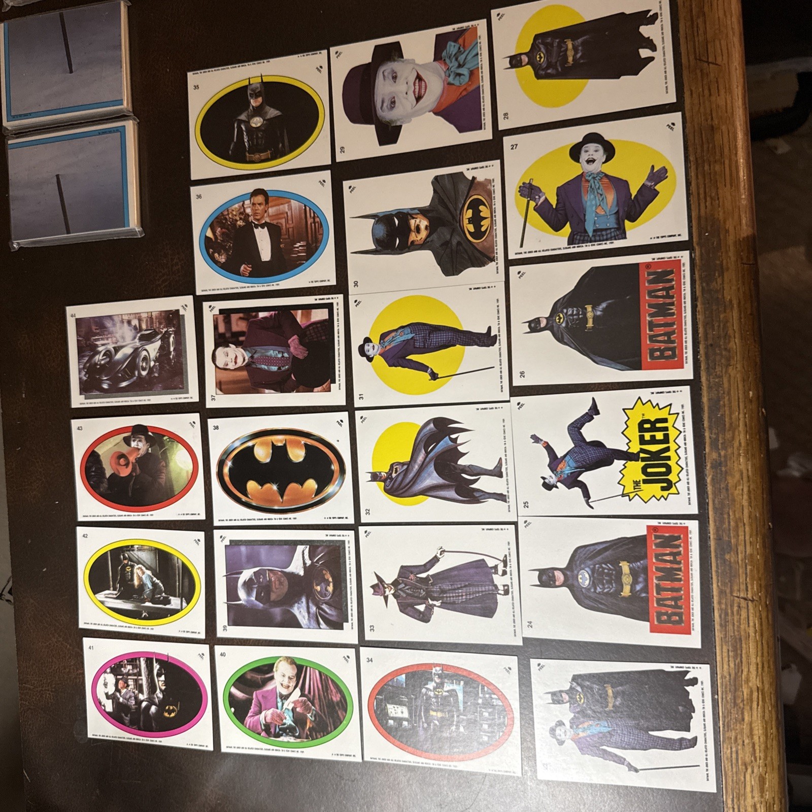 1989 Topps Batman Movie Series 2 Trading Card 22 Stickers (8)  Sets MN/M