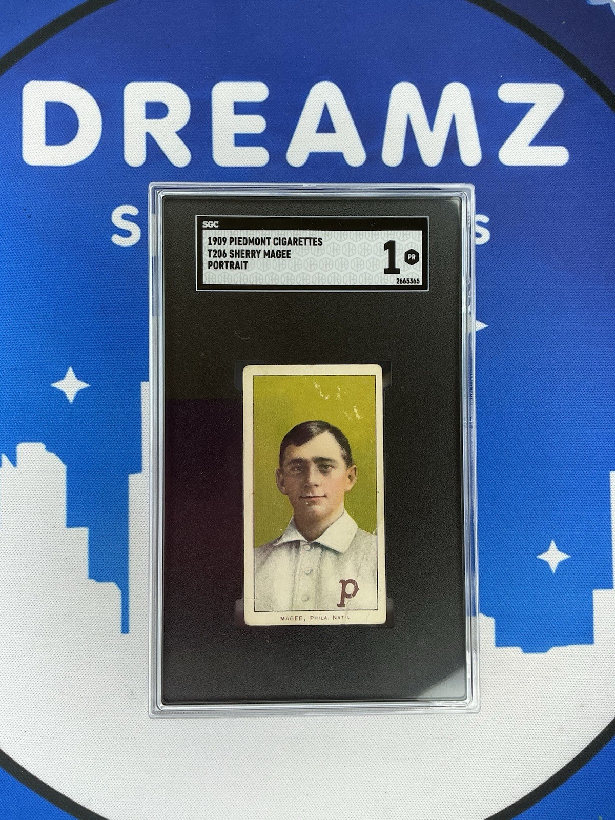 1909 PIEDMONT CIGARETTES ERR(MAGEE) #T206 SHERRY MAGIE SGC 1