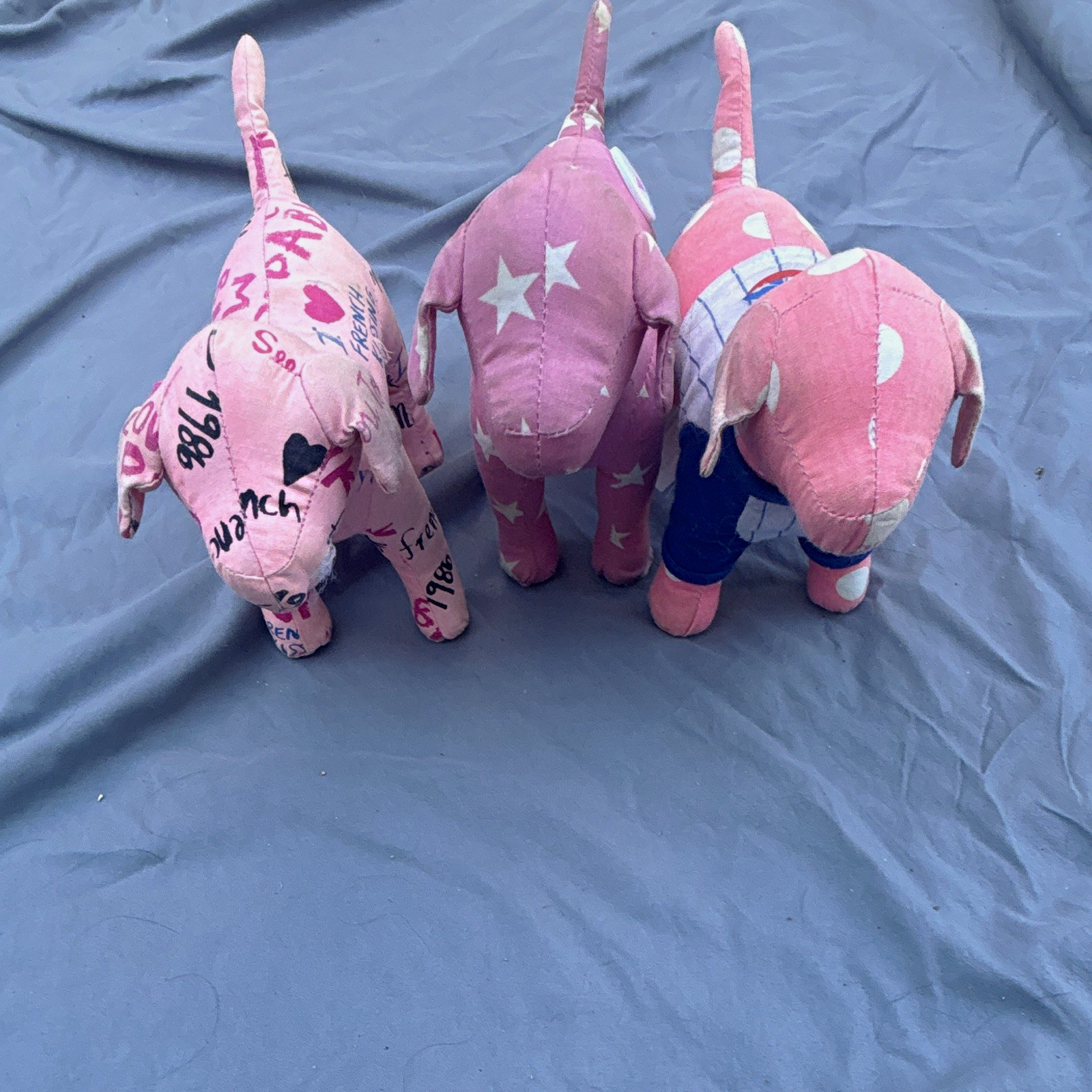 PINK Victoria\'s Secret Dog Plush Lot of 3 Fabric Stuffed Animals