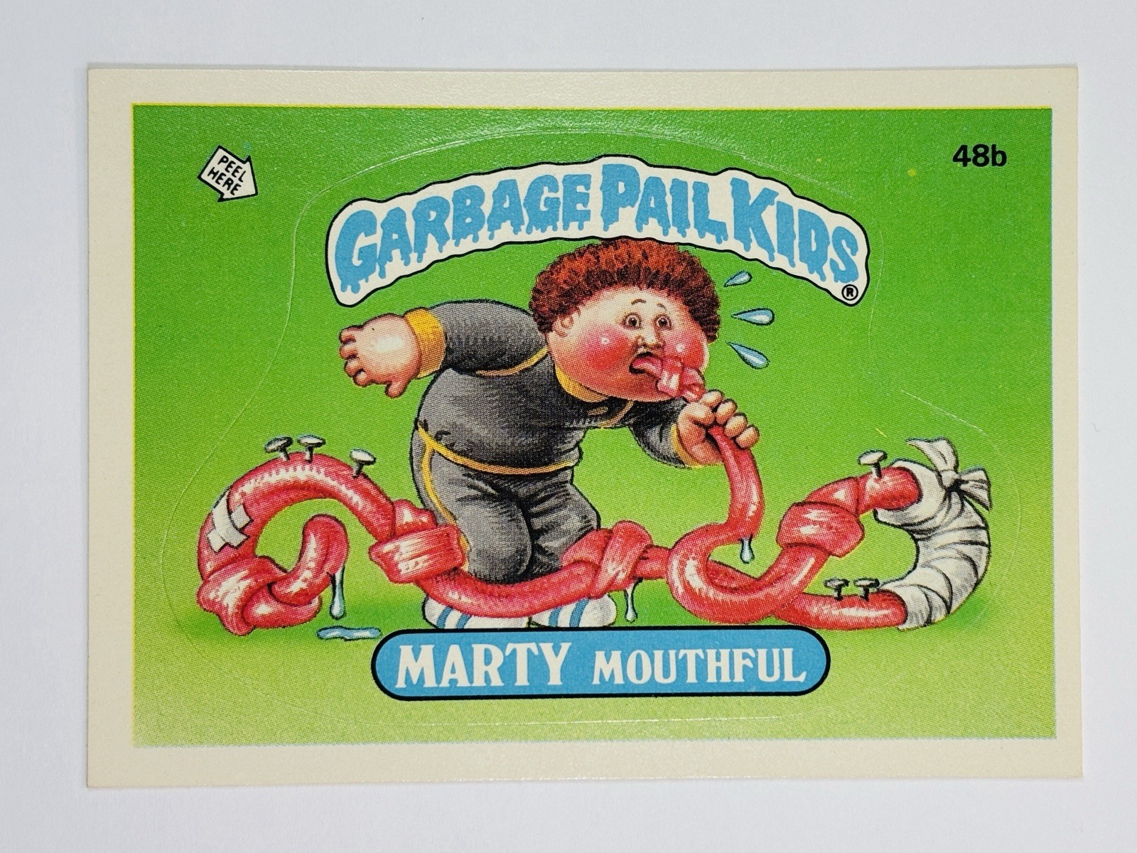 1985 Topps Garbage Pail Kids GPK -Series 2 #48b MARTY MOUTHFUL (NM) SEE PICS