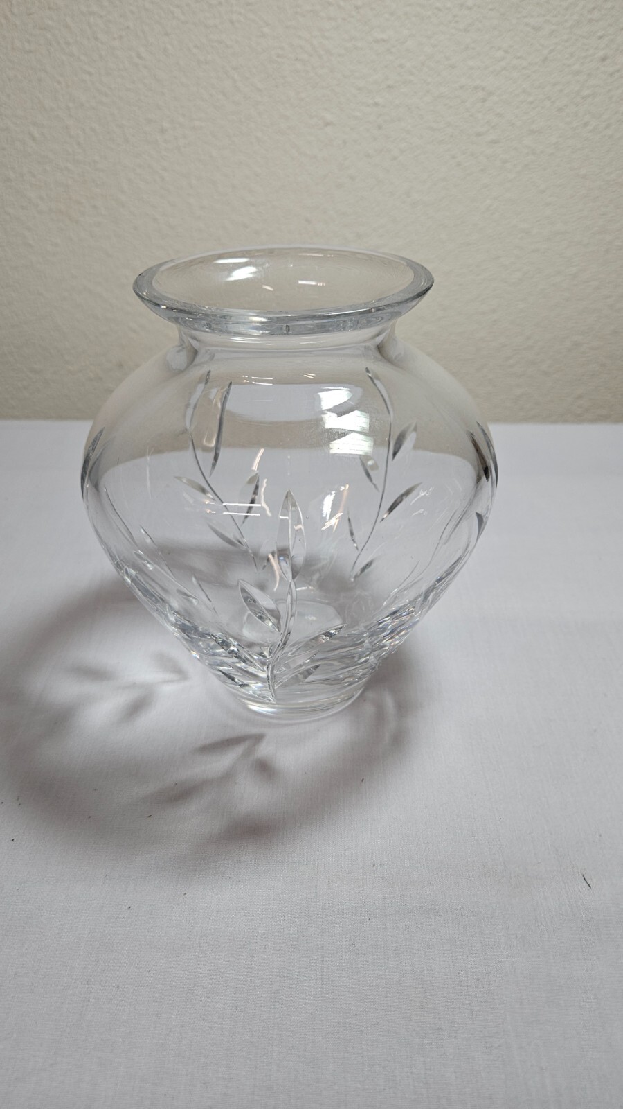 Vintage Royal Doulton Park Place crystal Greek vase