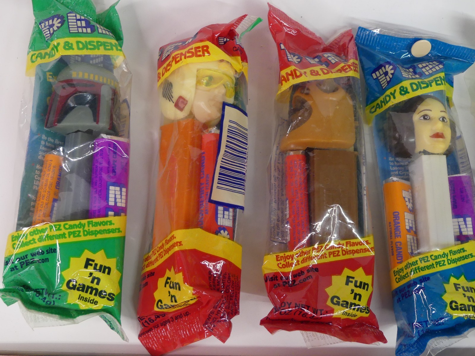 Vintage Star Wars Pez Candy Dispensers Lot of 7, NIB, 1990\'s collection