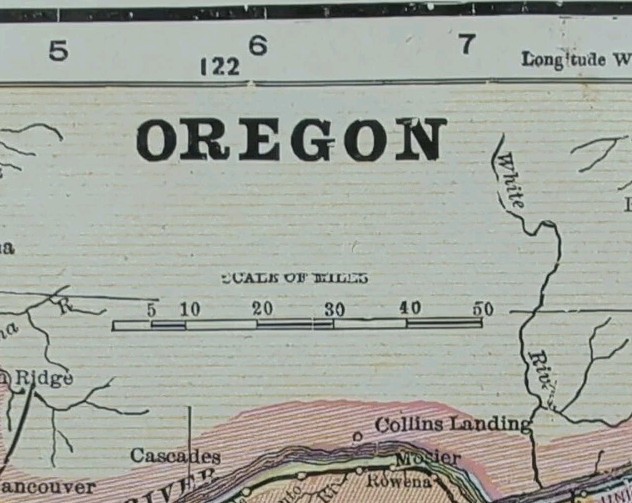 Vintage 1894 OREGON Map 14