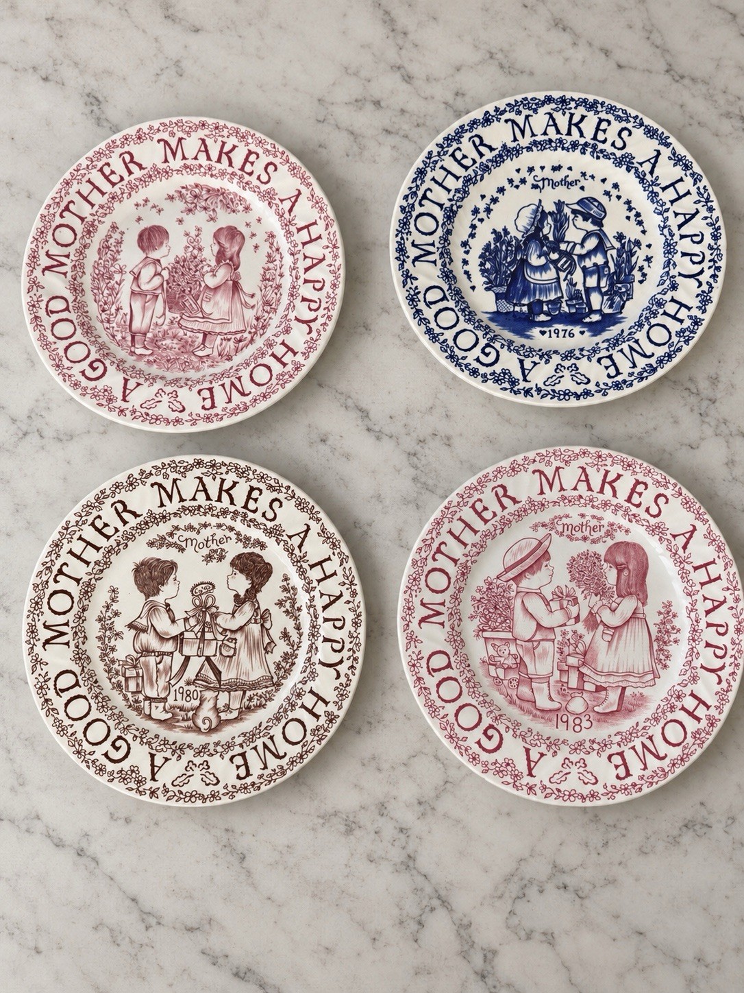 Vintage Royal Doulton Mother’s Day Plates Lot of 4 1976 1980 1983 England