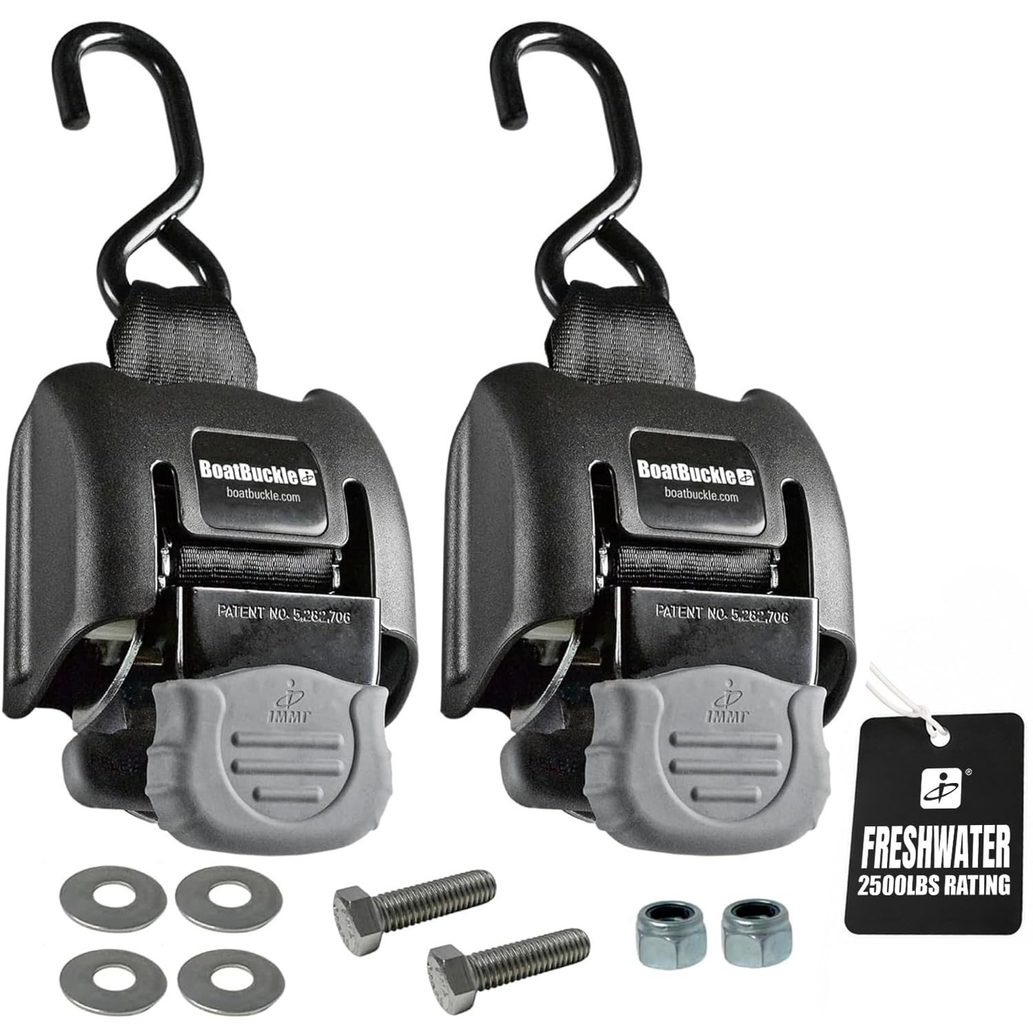 BoatBuckle G2 Transom Boat Tie Down Straps to Trailer 2x43-Inch, 2500lbs Brea... BoatBuckle G2 Transom Boat Tie Down Straps to Trailer 2x43-Inch, 2500lbs Brea...