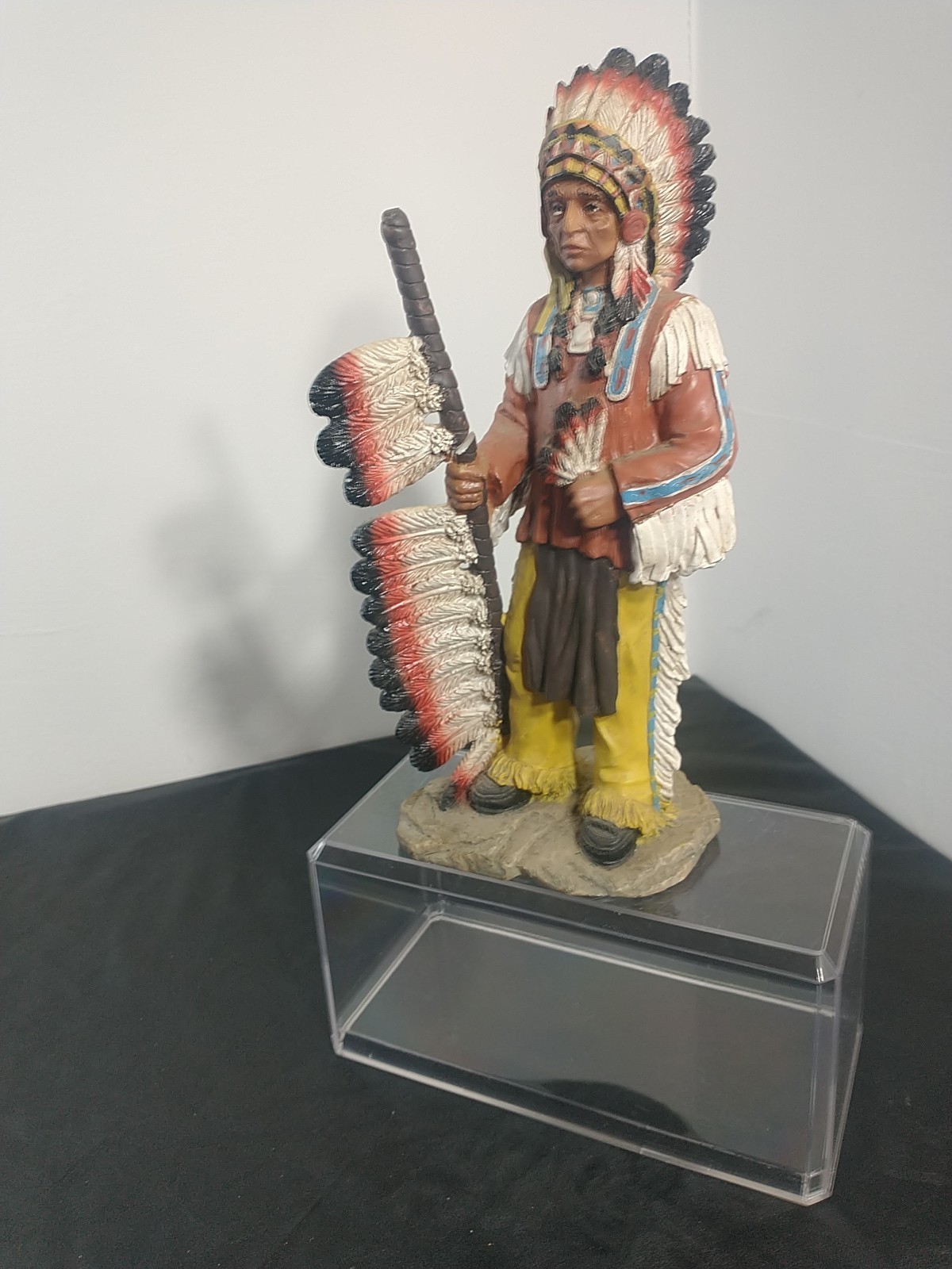 Vintage Native American Statue Slight Damage As Shown In Pictures 