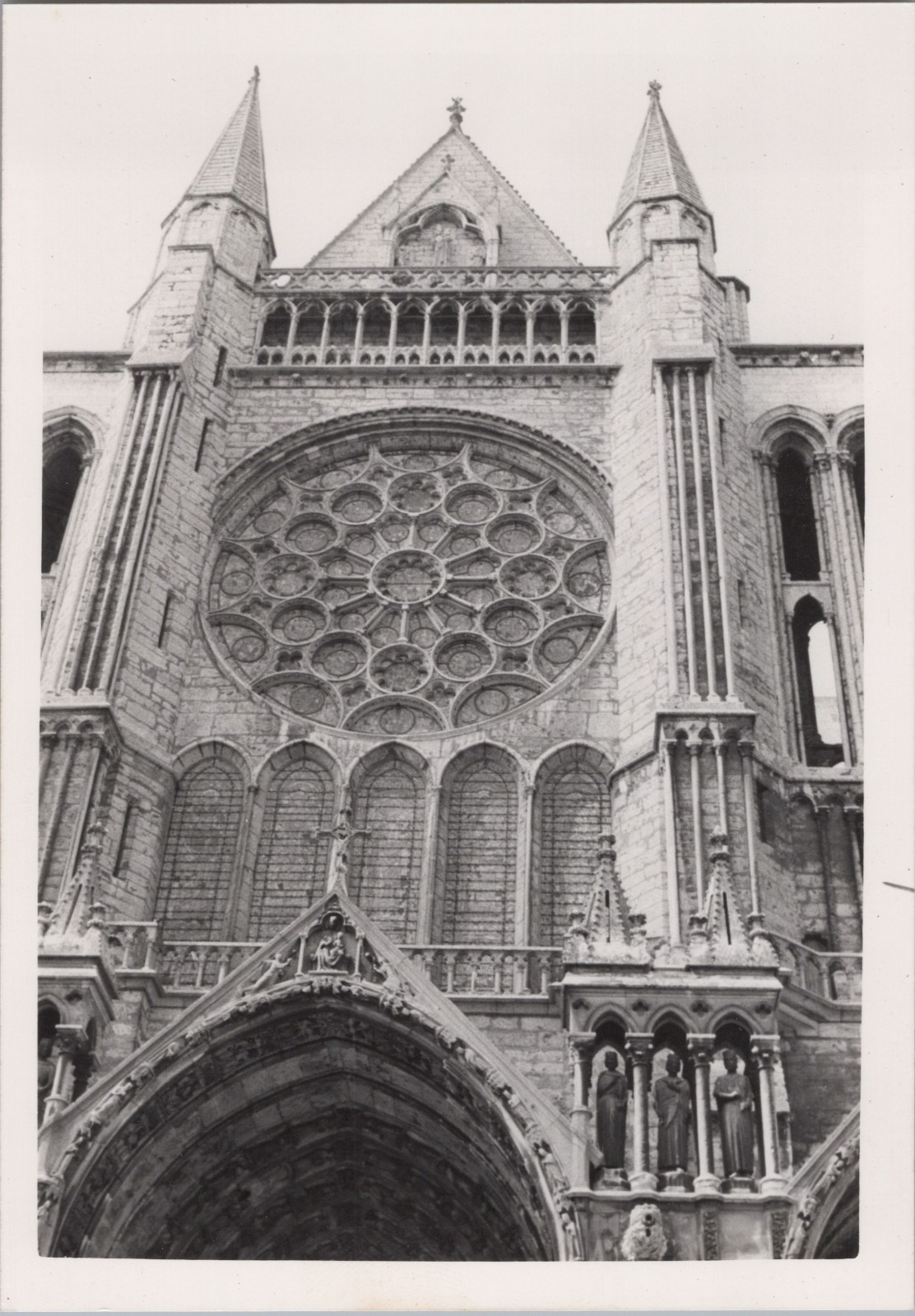 Chartres Cathedral France Rose Window VINTAGE PHOTO ORIGINAL