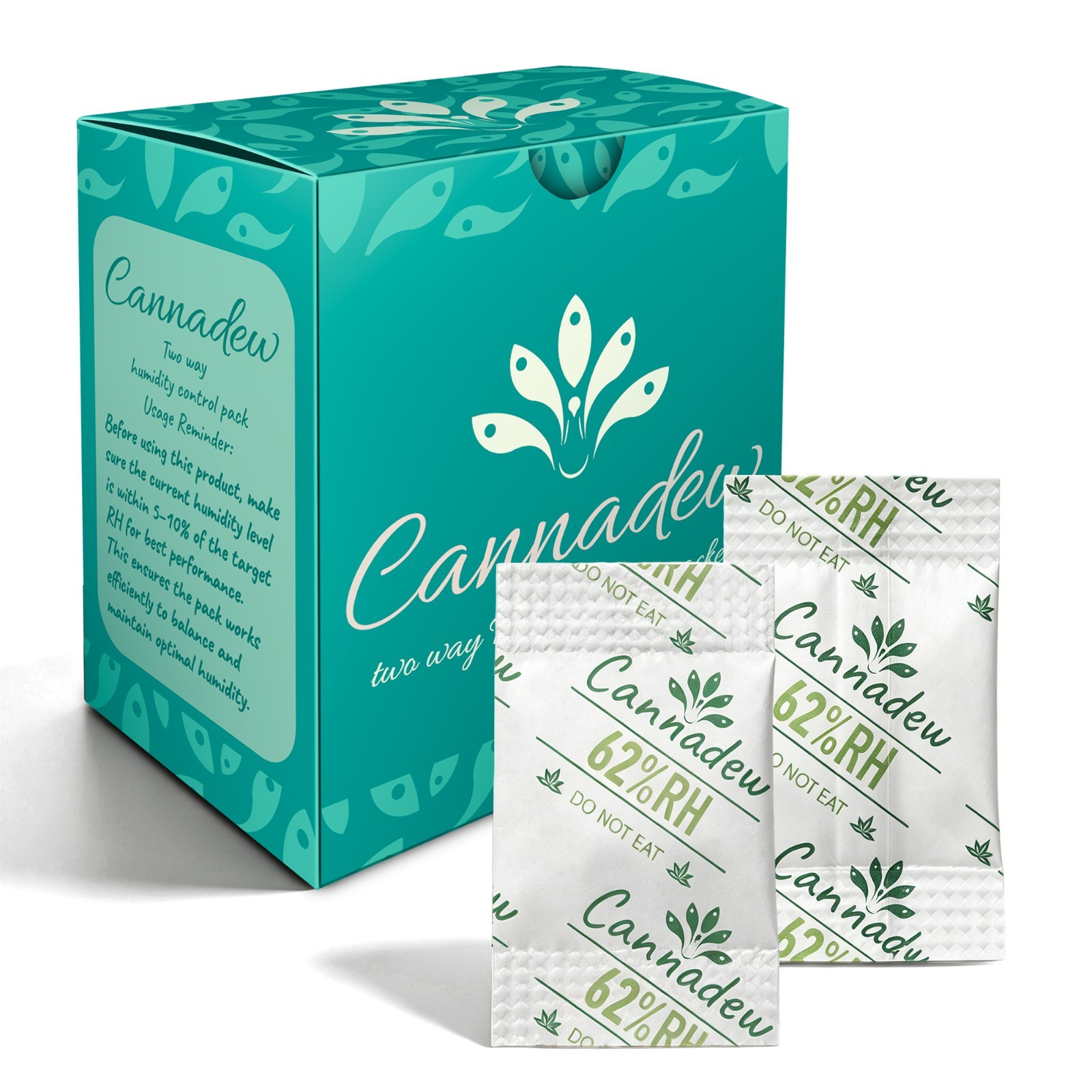 62% RH, 2g (30 Pack) Cannadew Two-Way Humidity Control Pack- For small container