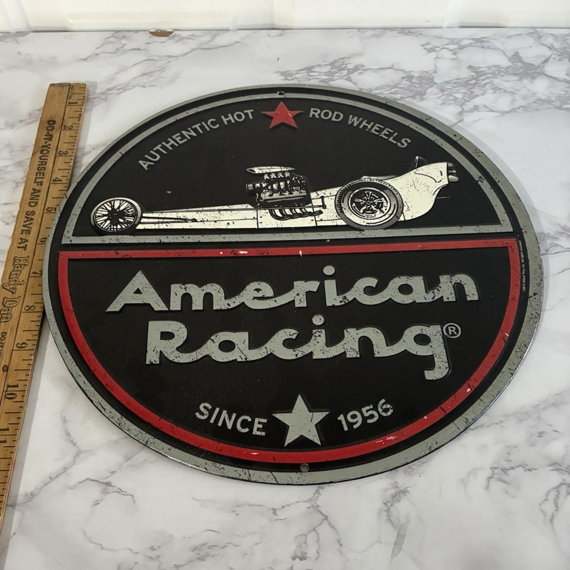 American Racing Authentic Hot Rod Wheels Round Sign/Plaque Since 1956
