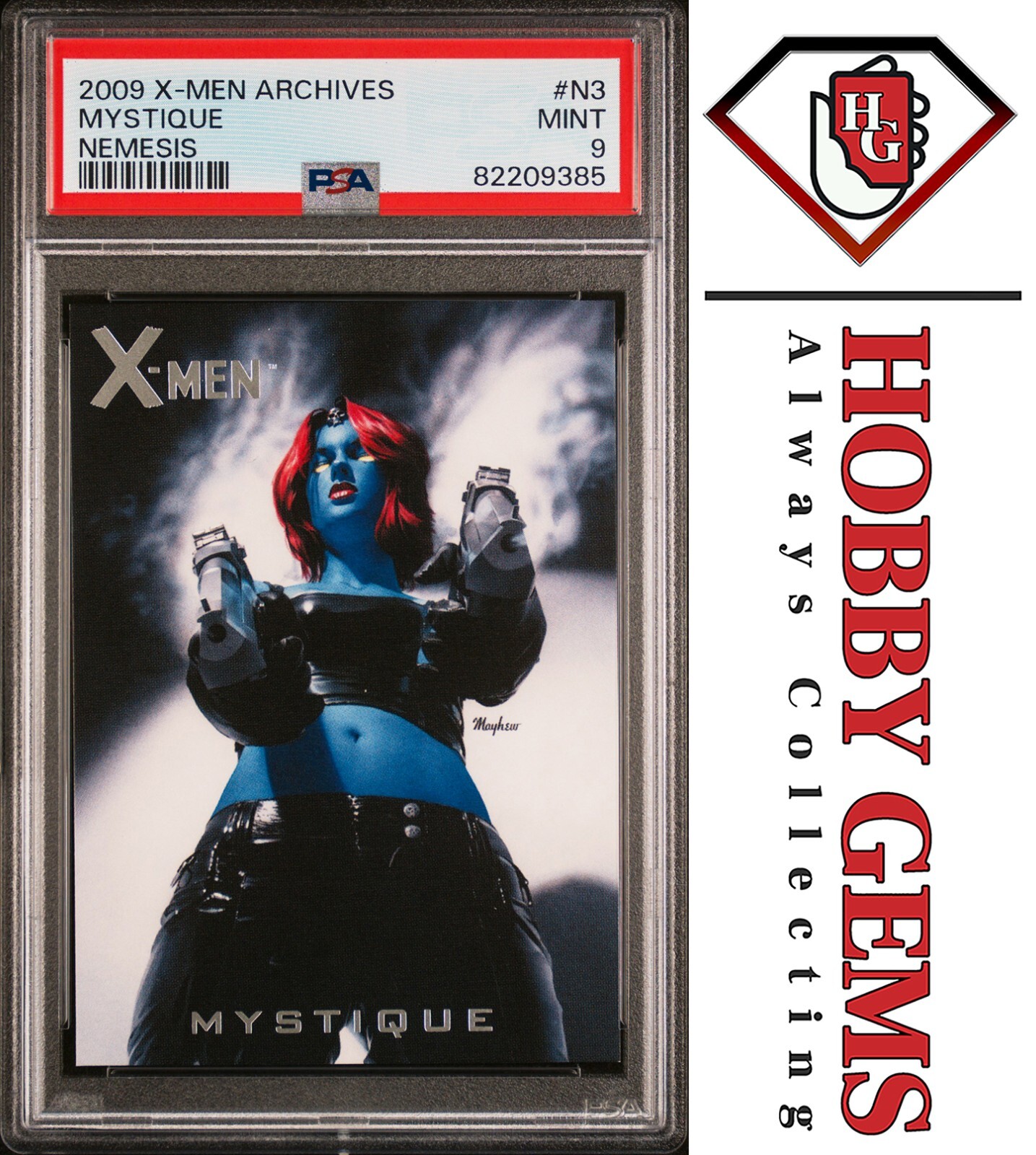 MYSTIQUE PSA 9 2009 Rittenhouse Marvel X-Men Archives Nemesis #N3 C2