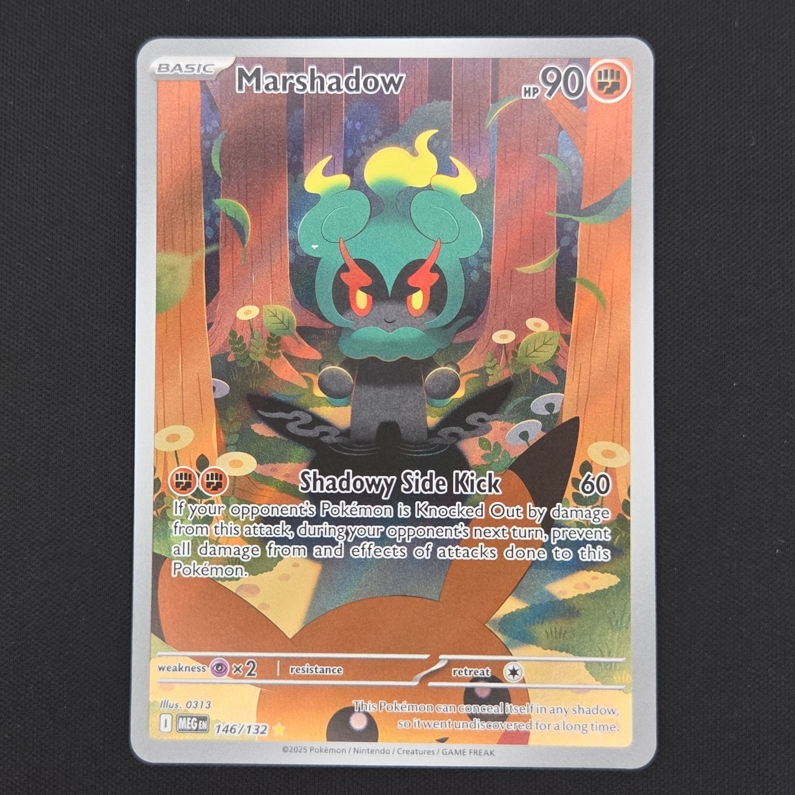 Pokemon TCG Card Marshadow 146/132 Mega Evolution Illustration Rare - LP