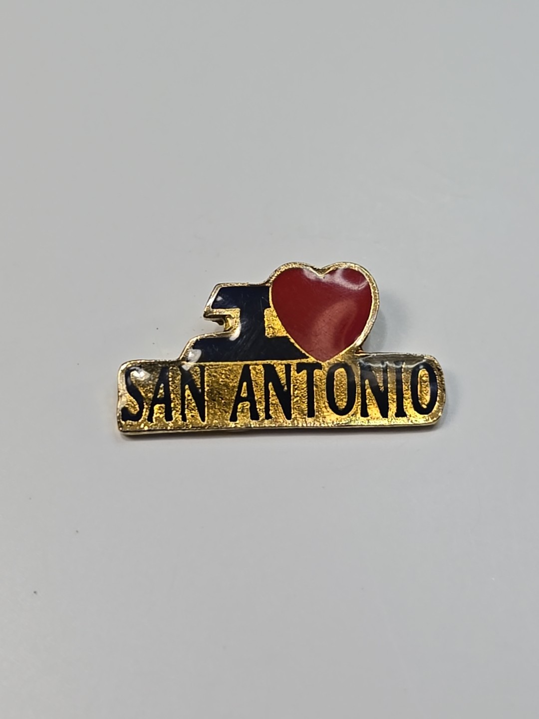 I Love San Antonio Travel Souvenir Lapel Pin Texas Red Heart