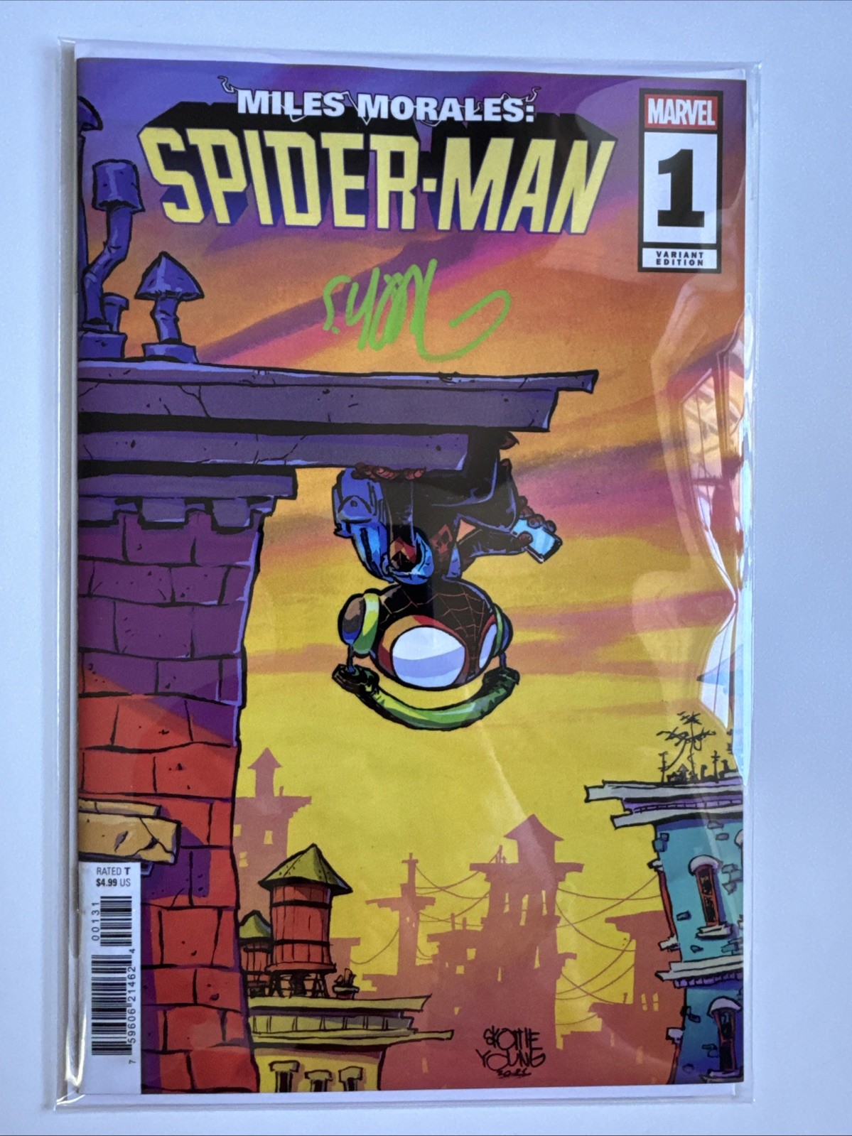Miles Morales Spider-Man #1 • Skottie Young Variant Signed w/COA • Brand New