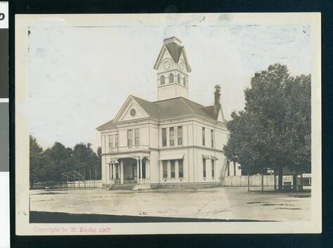 Exterior view of Salem Grammar School Lodi 1900 California Old Photo