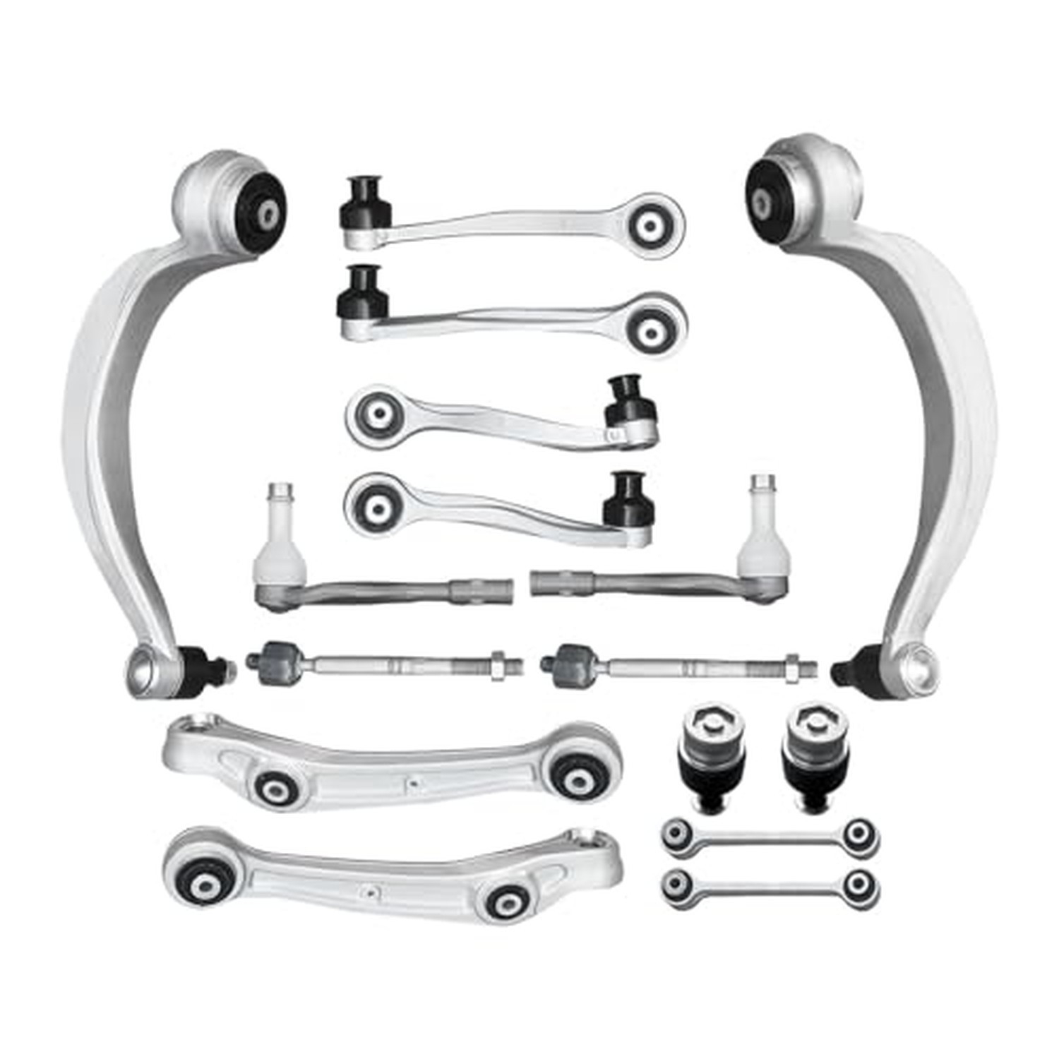 16Pcs Front Upper Lower Control Arms Kit Fit for Audi A8 Quattro 2011-2016 16Pcs Front Upper Lower Control Arms Kit Fit for Audi A8 Quattro 2011-2016