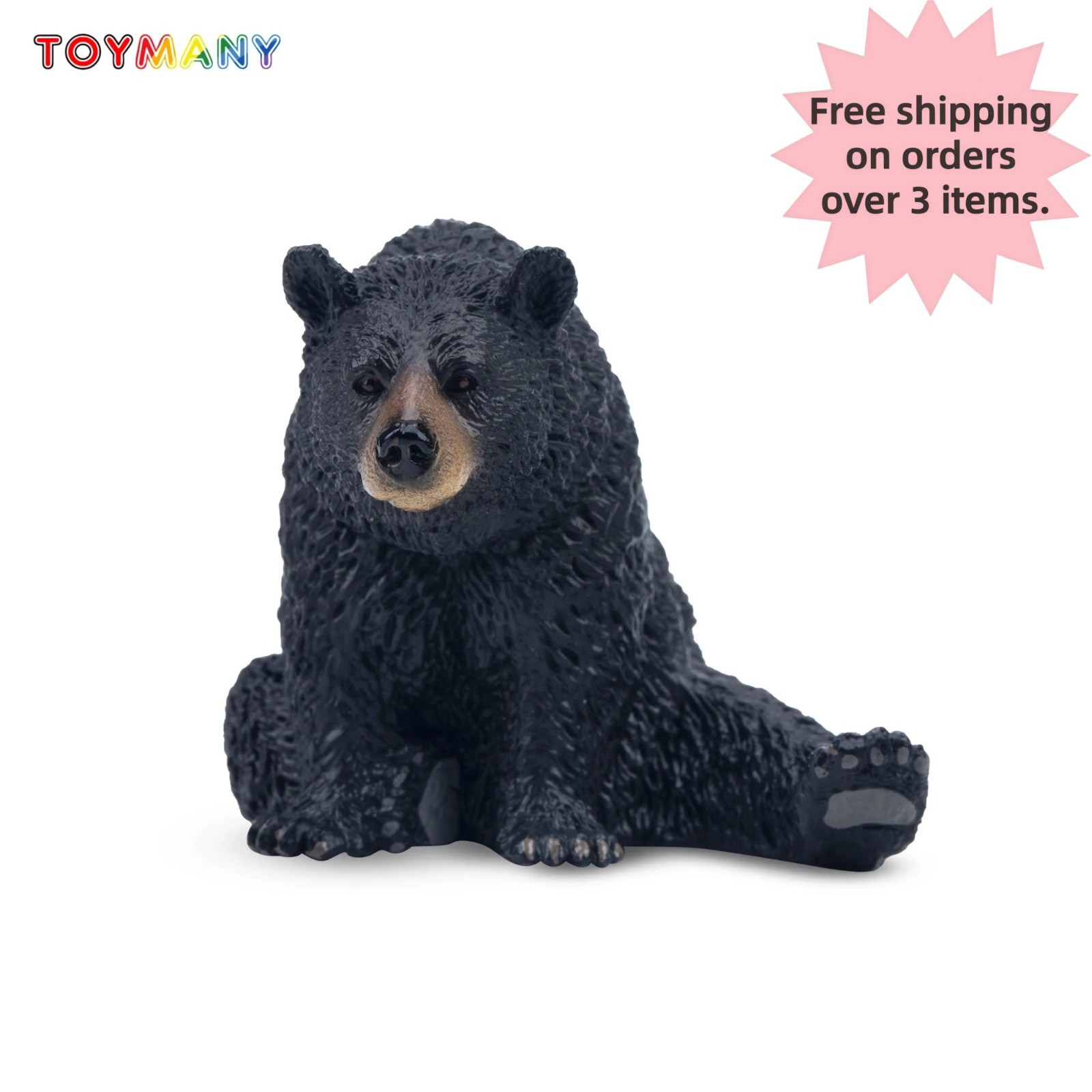 Toymany Black Bear Wildlife Animal Model