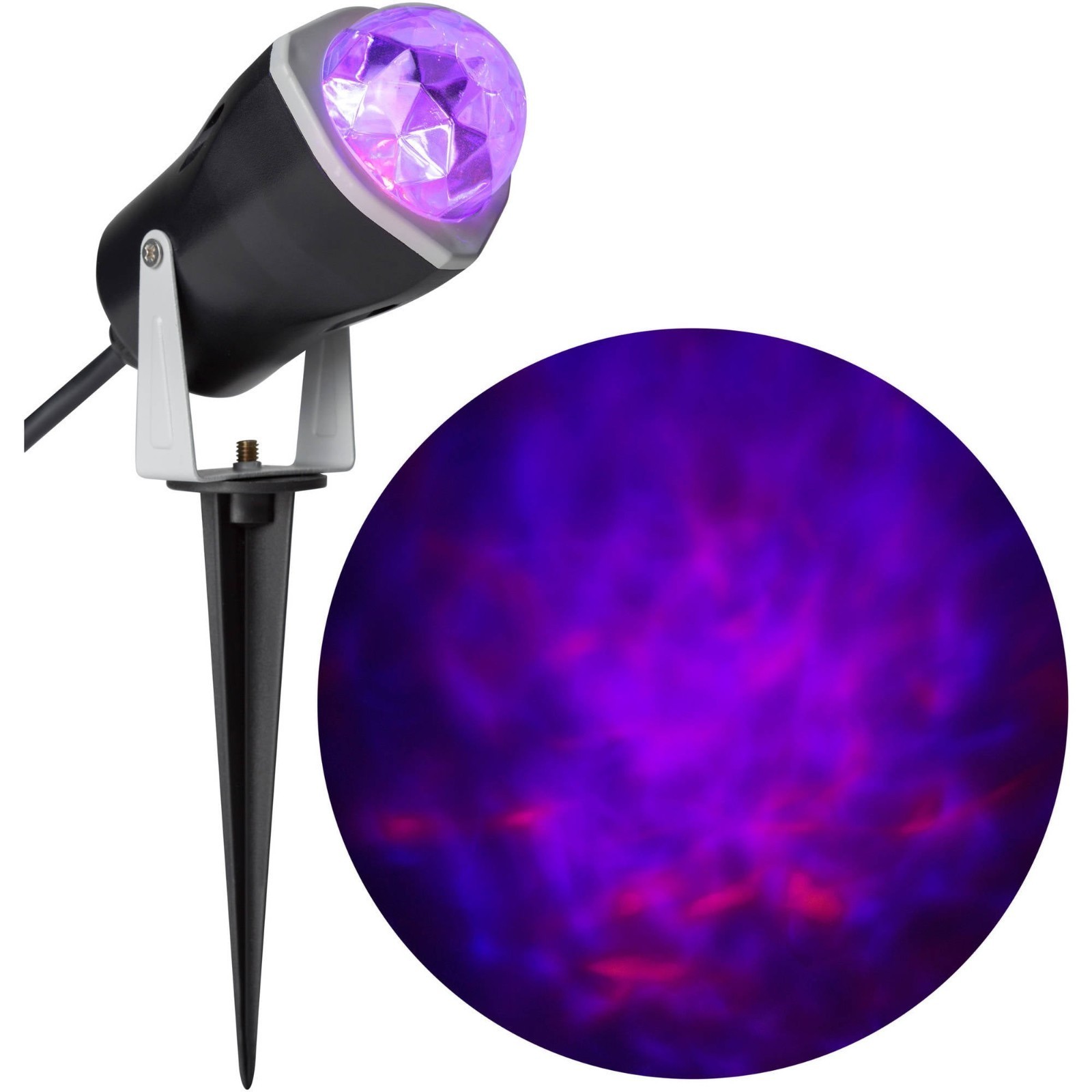 Grandin Road Gemmy Purple Orange Fire & Ice Spotlight Halloween NEW