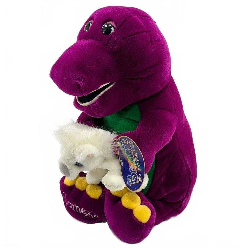 Vintage 1997 Barney’s Great Adventure Barney & Twinken 24-Inch Plush