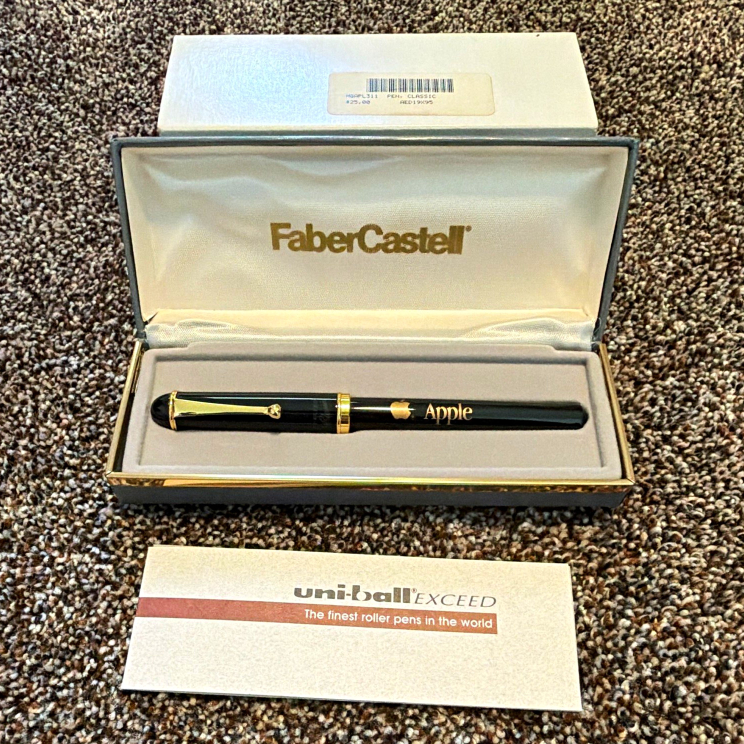 22k Gold plated Apple computer vintageFaber-Castell  Ballpoint with refill