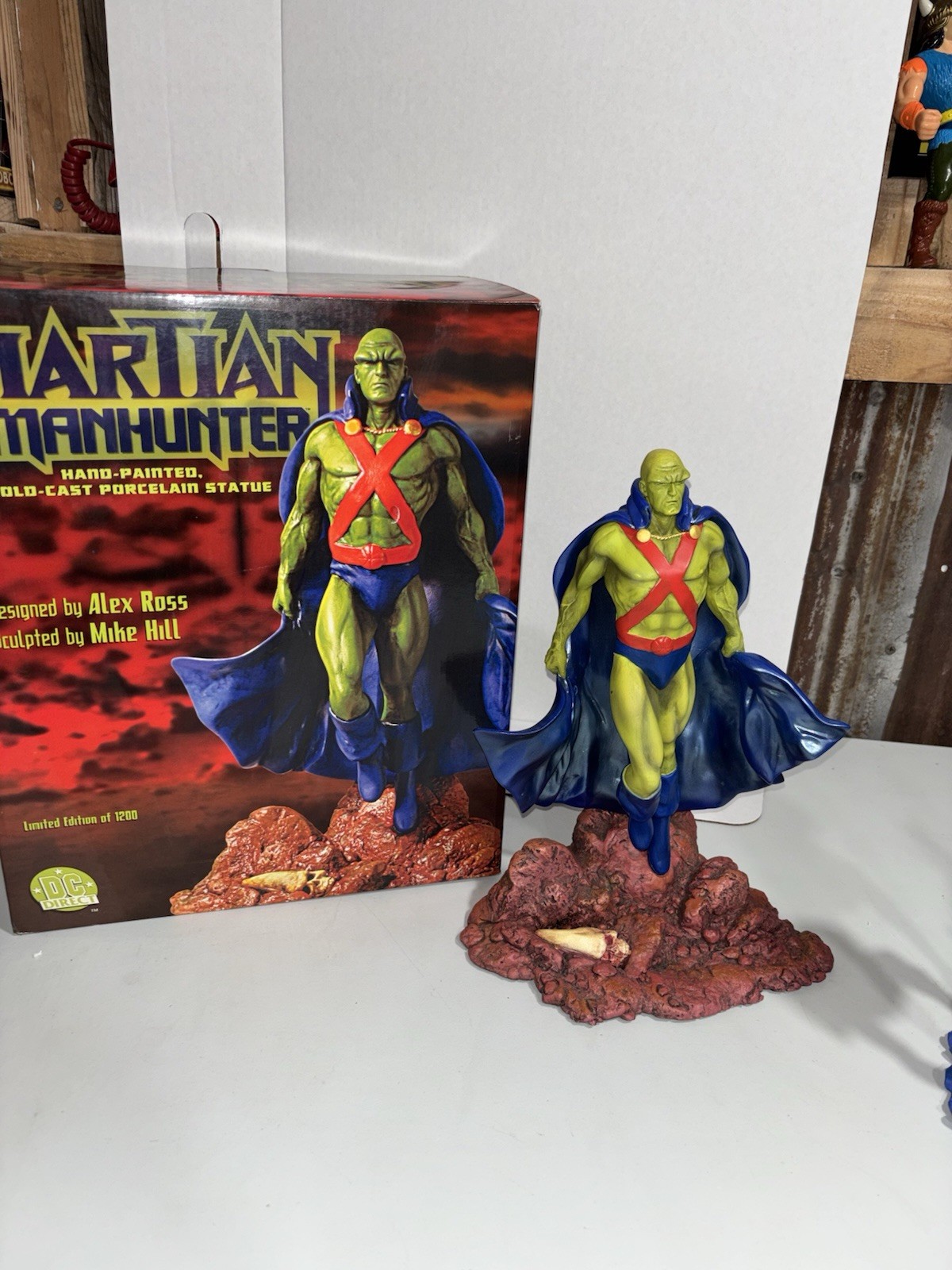 NEW 2005 Martian Manhunter Cold-Cast Statue DC Comics By Alex Ross LTD 12/1200