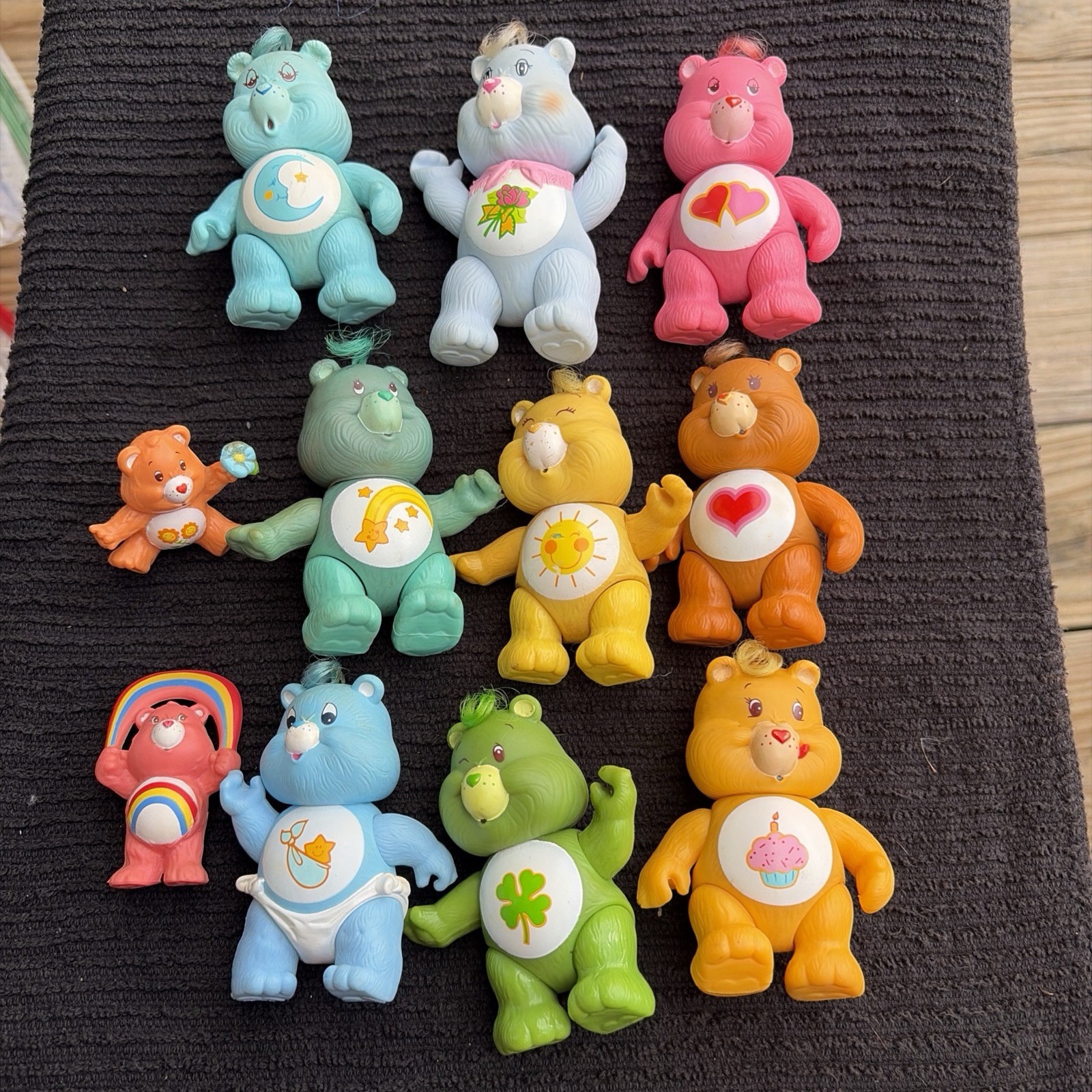 Vintage 1980s Kenner Care Bears PVC Mini Figure Lot of 11 Vinyl Mixed Lot