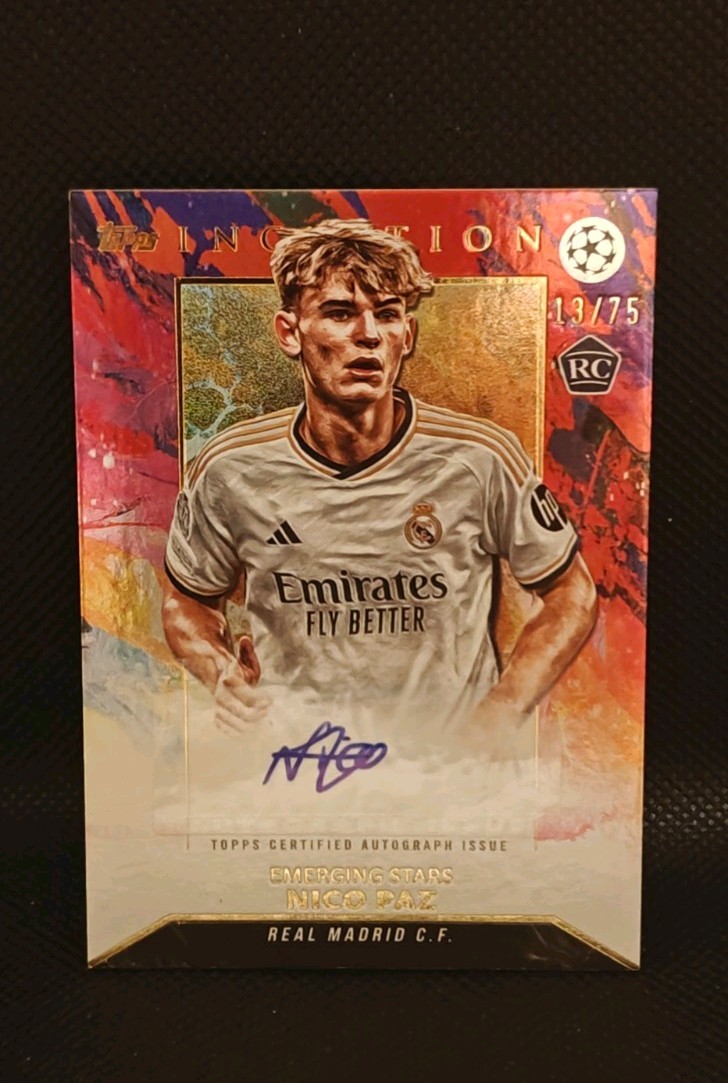 Topps Inception UEFA Club Competitions 2023/24 Nico Paz /75 Auto RC 